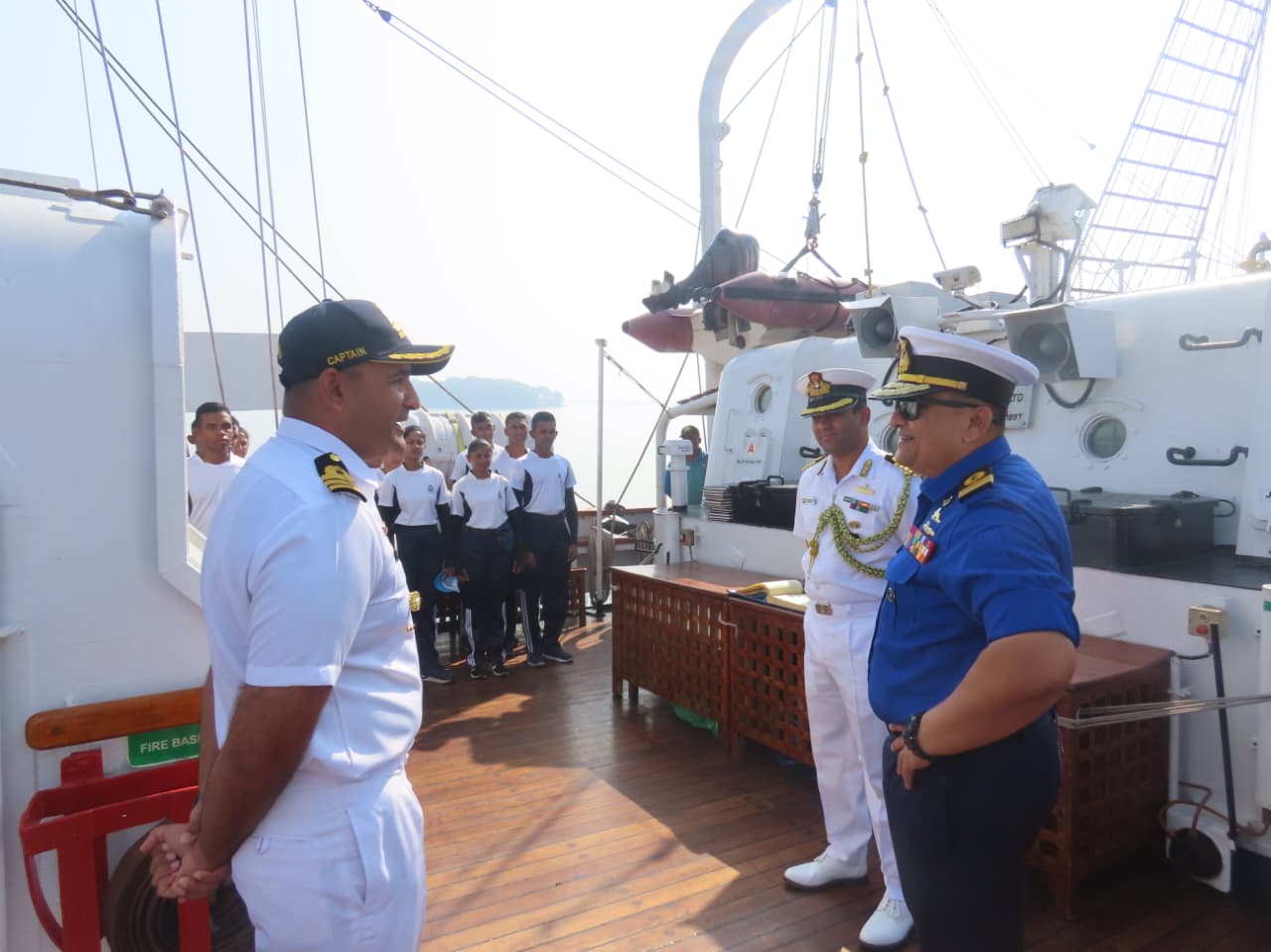  INS TARANGINI ARRIVES AT COLOMBO WITH SLN SEARIDERS EMBARKED FOR SEA TRAINING