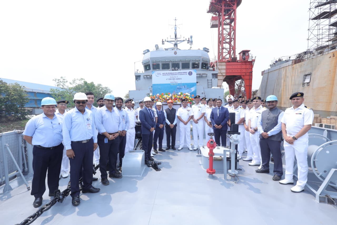  DELIVERY OF AGRAY – THE FOURTH ANTI-SUBMARINE WARFARE SHALLOW WATER CRAFT BUILT BY GRSE, KOLKATA