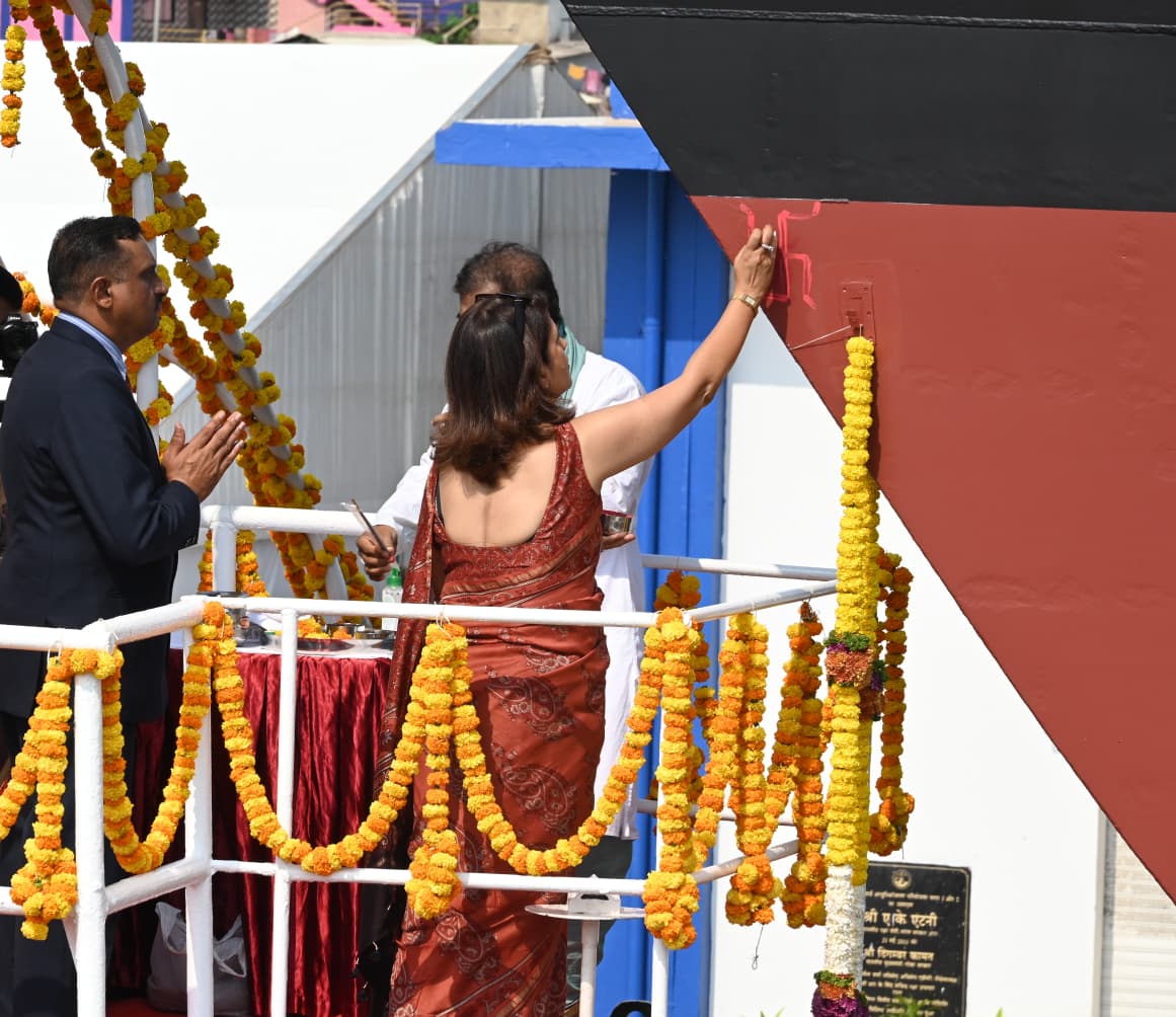   LAUNCH OF FIRST NEXT GENERATION OFFSHORE PATROL VESSEL (YARD 1280, SHACHI) AT M/S GSL, GOA 