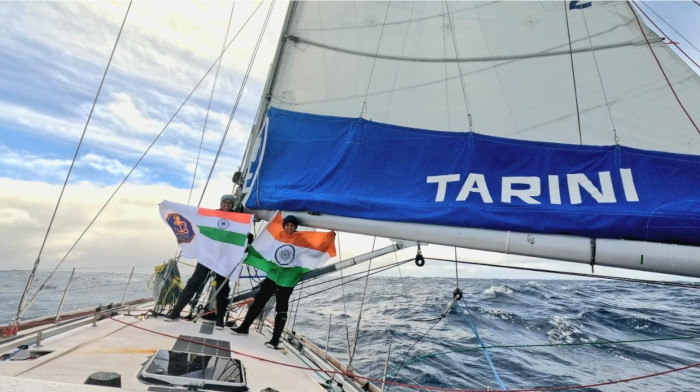  NAVIKA SAGAR PARIKRAMA II INSV TARINI CROSSES POINT NEMO