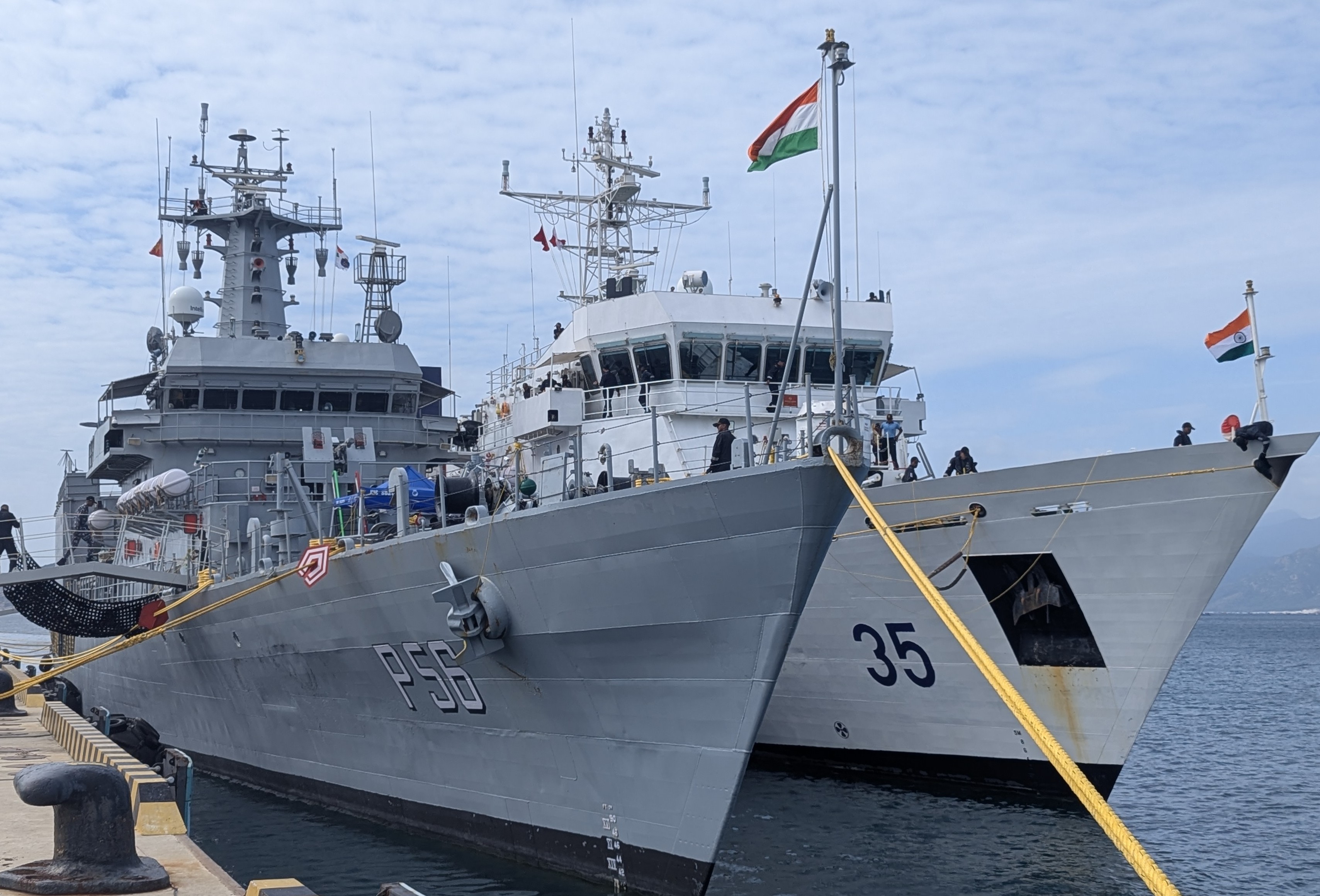 FIRST TRAINING SQUADRON OF INDIAN NAVY ARRIVED AT CAM RANH BAY, VIETNAM