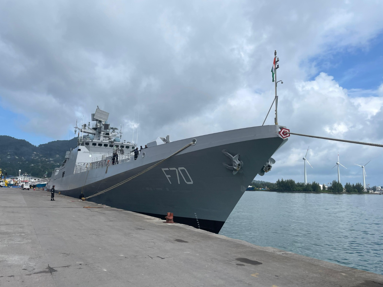 INS TUSHIL AT PORT VICTORIA, SEYCHELLES