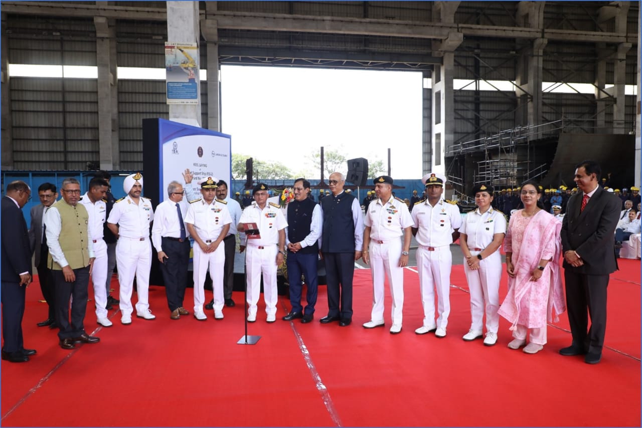 KEEL LAYING OF SECOND FLEET SUPPORT SHIP FOR INDIAN NAVY