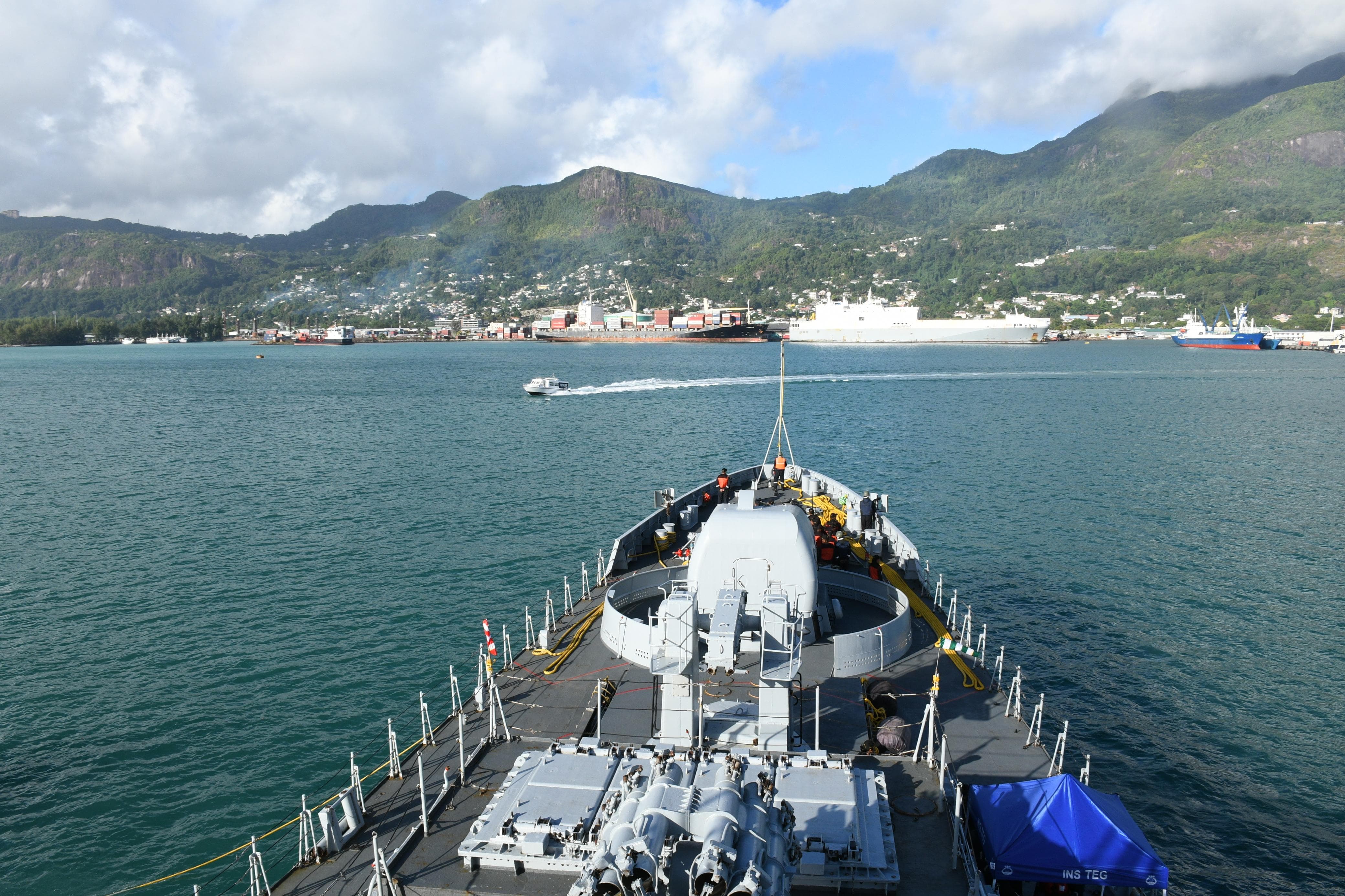 INS TEG ARRIVES AT PORT VICTORIA, SEYCHELLES