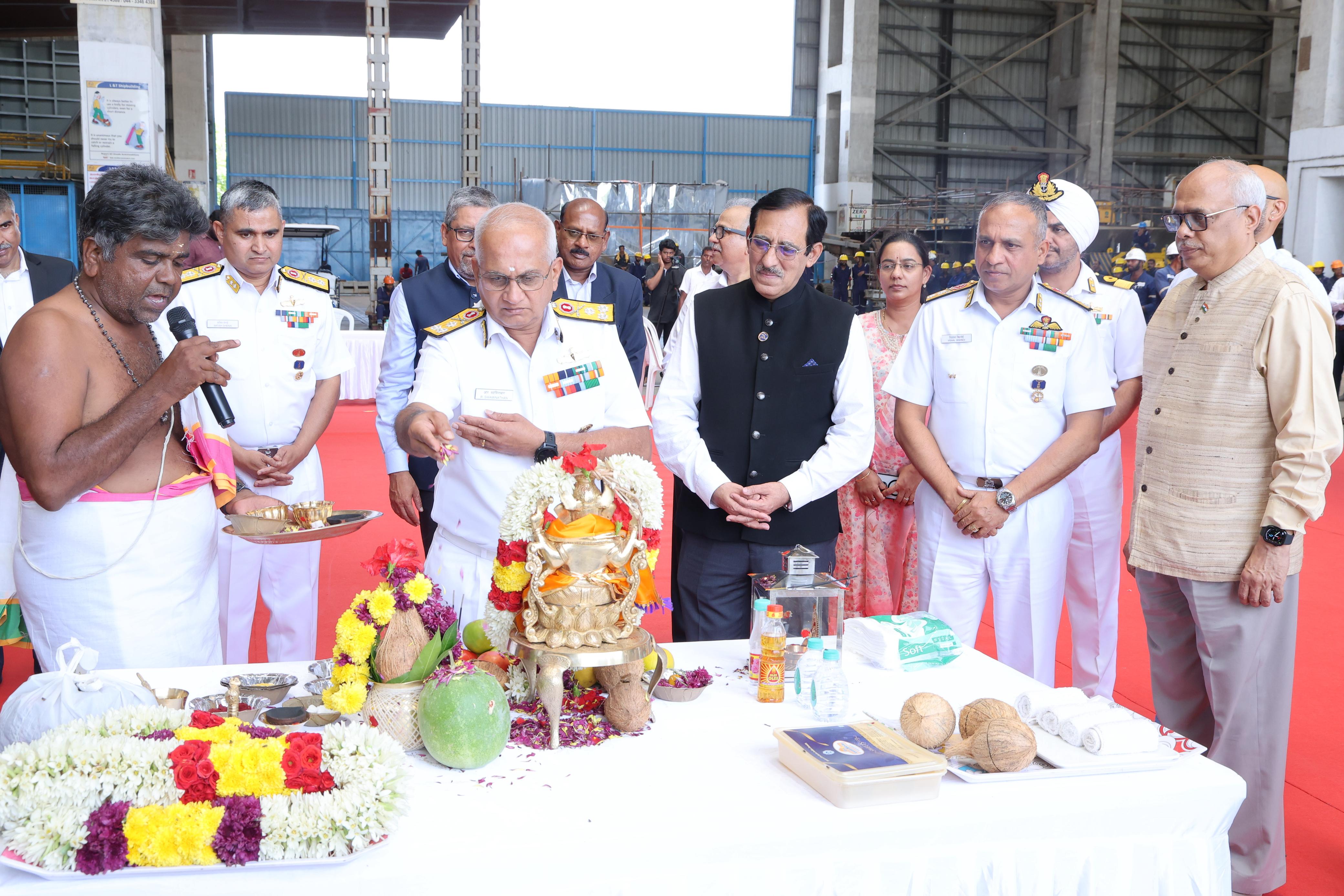 KEEL LAYING OF THIRD FLEET SUPPORT SHIP FOR INDIAN NAVY