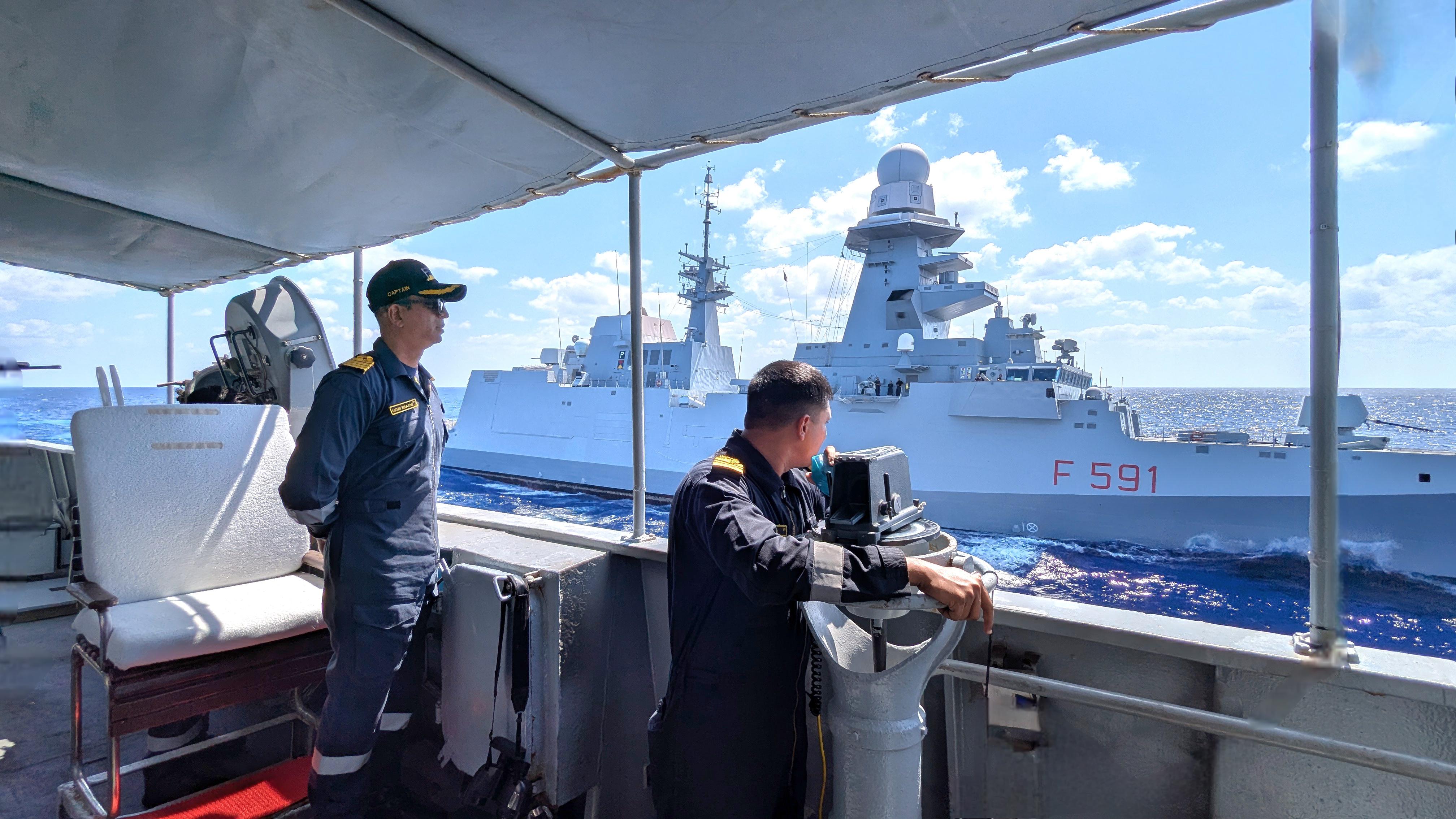 INDIAN NAVAL SHIP TRIKAND DEPARTS ALEXANDRIA, EGYPT