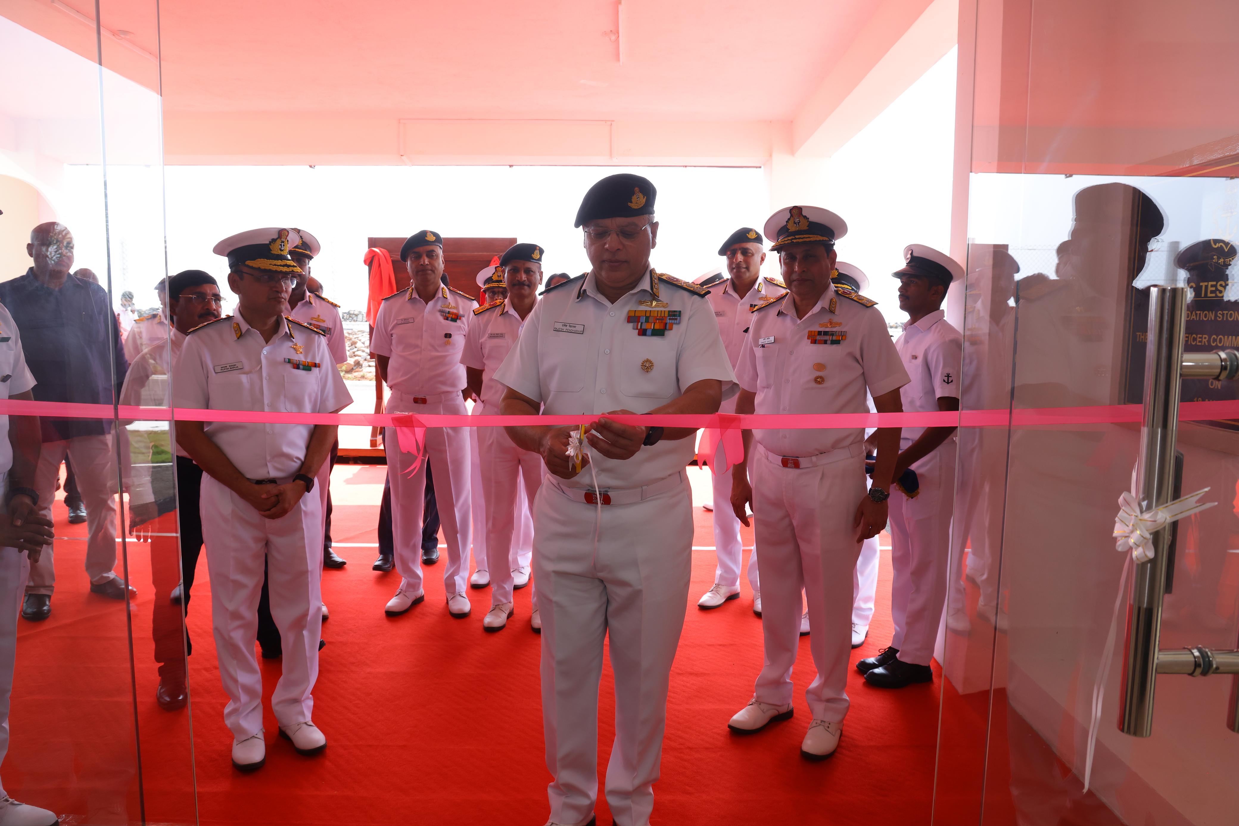  INDIAN NAVY COMMISSIONS STATIC FIRING FACILITY ‘TRINETRA’ AT NAVAL STATION BHEEMUNIPATNAM