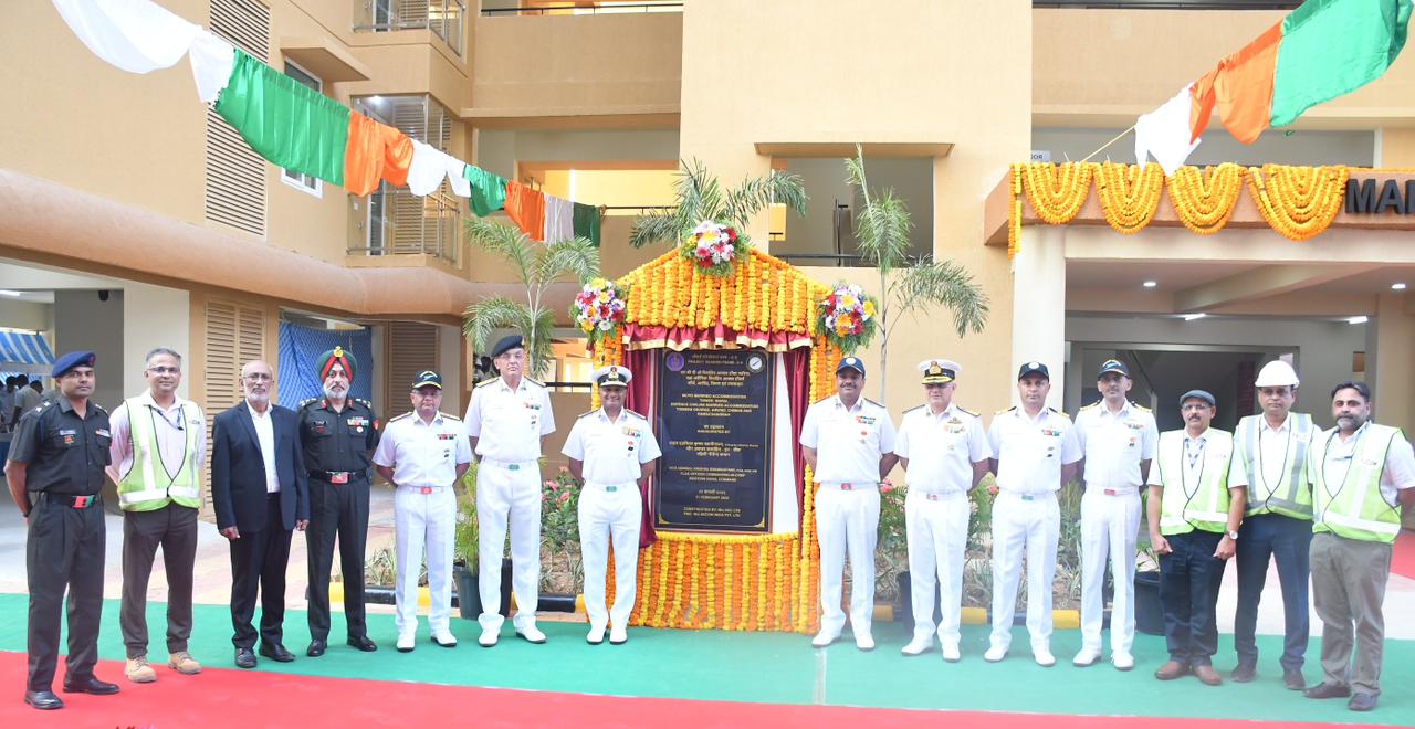 INAUGURATION OF RESIDENTIAL ACCOMMODATION AT NAVAL BASE KARWAR UNDER PROJECT SEABIRD PHASE IIA