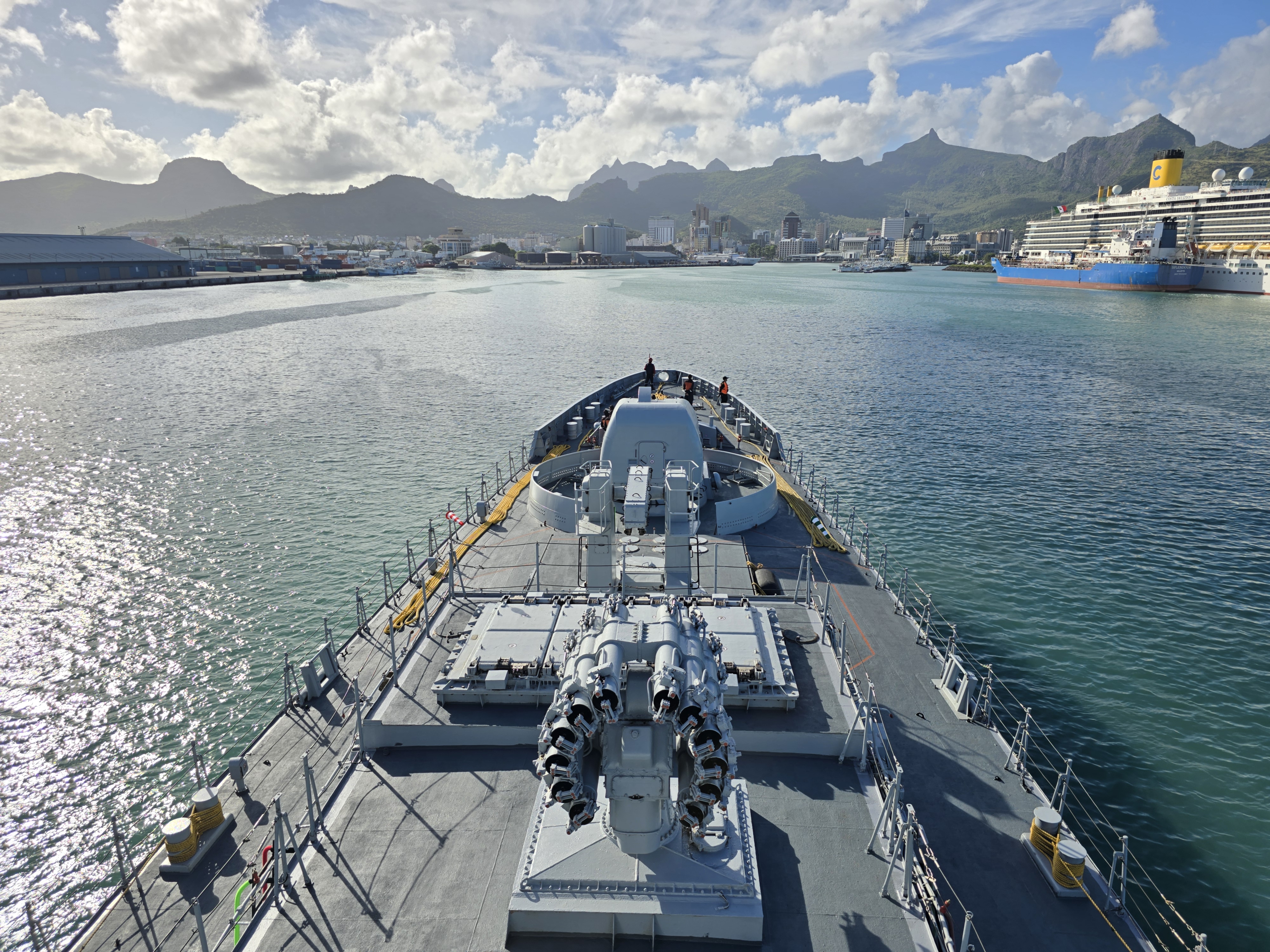 INDIAN NAVAL SHIP TRIKAND AT PORT LOUIS, MAURITIUS