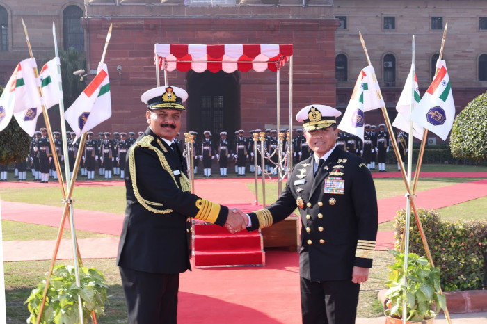 STRENGTHENING MARITIME TIES - INDIAN NAVY HOSTS INDONESIAN NAVY DELEGATION