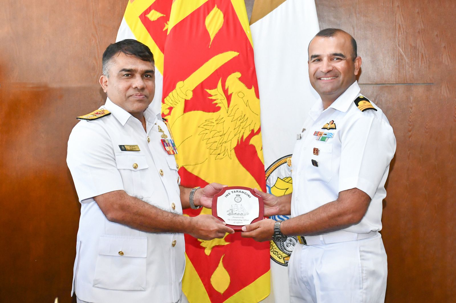  INS TARANGINI ARRIVES AT COLOMBO WITH SLN SEARIDERS EMBARKED FOR SEA TRAINING