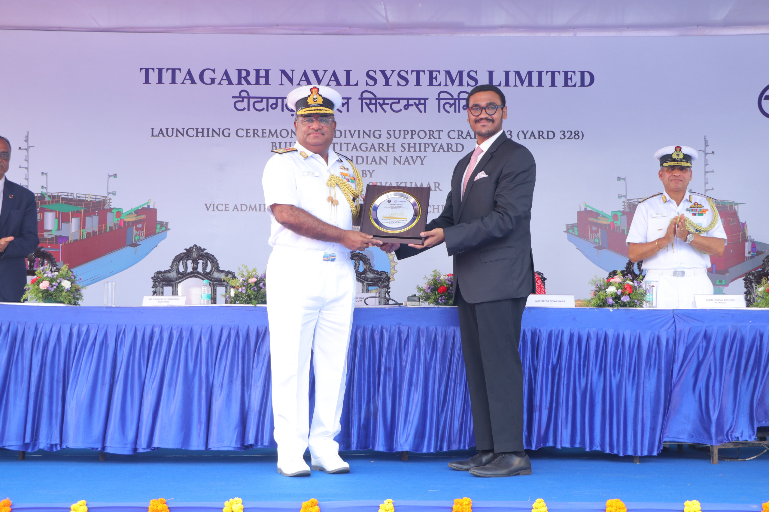 LAUNCH OF DSC A 23 (YARD 328) - FOURTH SHIP OF DIVING SUPPORT CRAFT (DSC) PROJECT