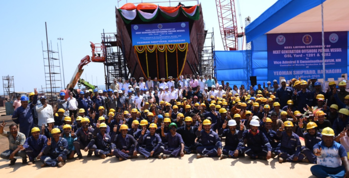 KEEL LAYING OF SECOND AND THIRD NEXT GENERATION OFFSHORE PATROL VESSELS (YARD 1281 AND 1282)
