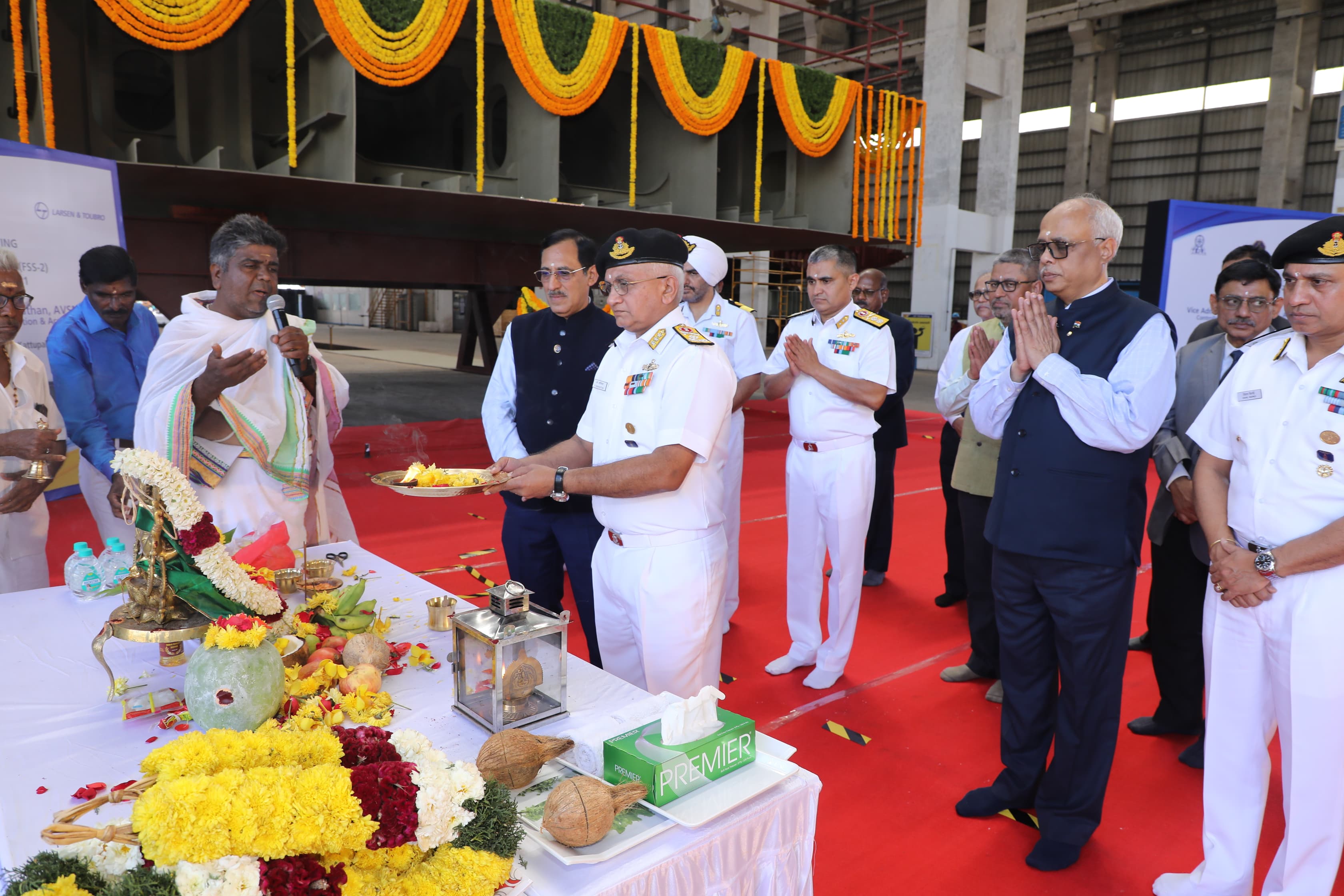 KEEL LAYING OF SECOND FLEET SUPPORT SHIP FOR INDIAN NAVY