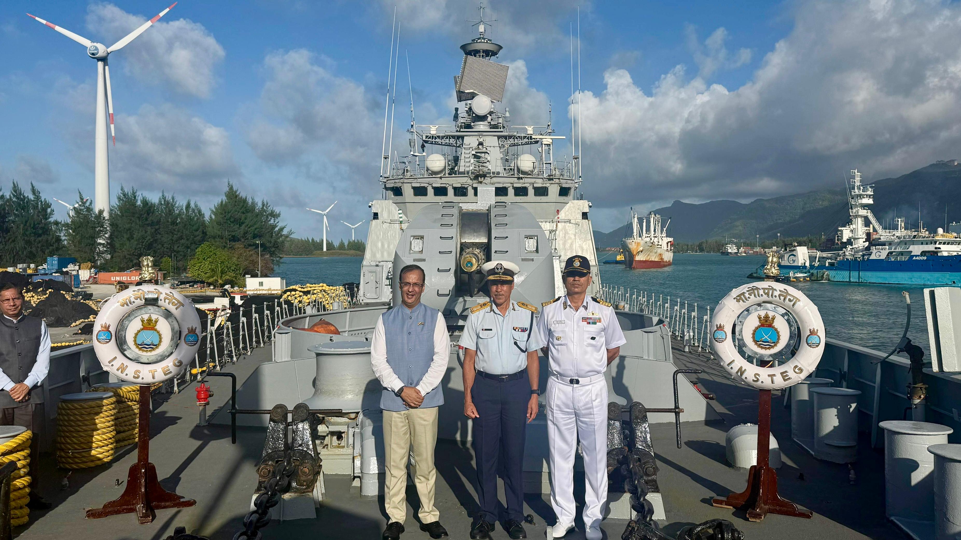 INS TEG ARRIVES AT PORT VICTORIA, SEYCHELLES
