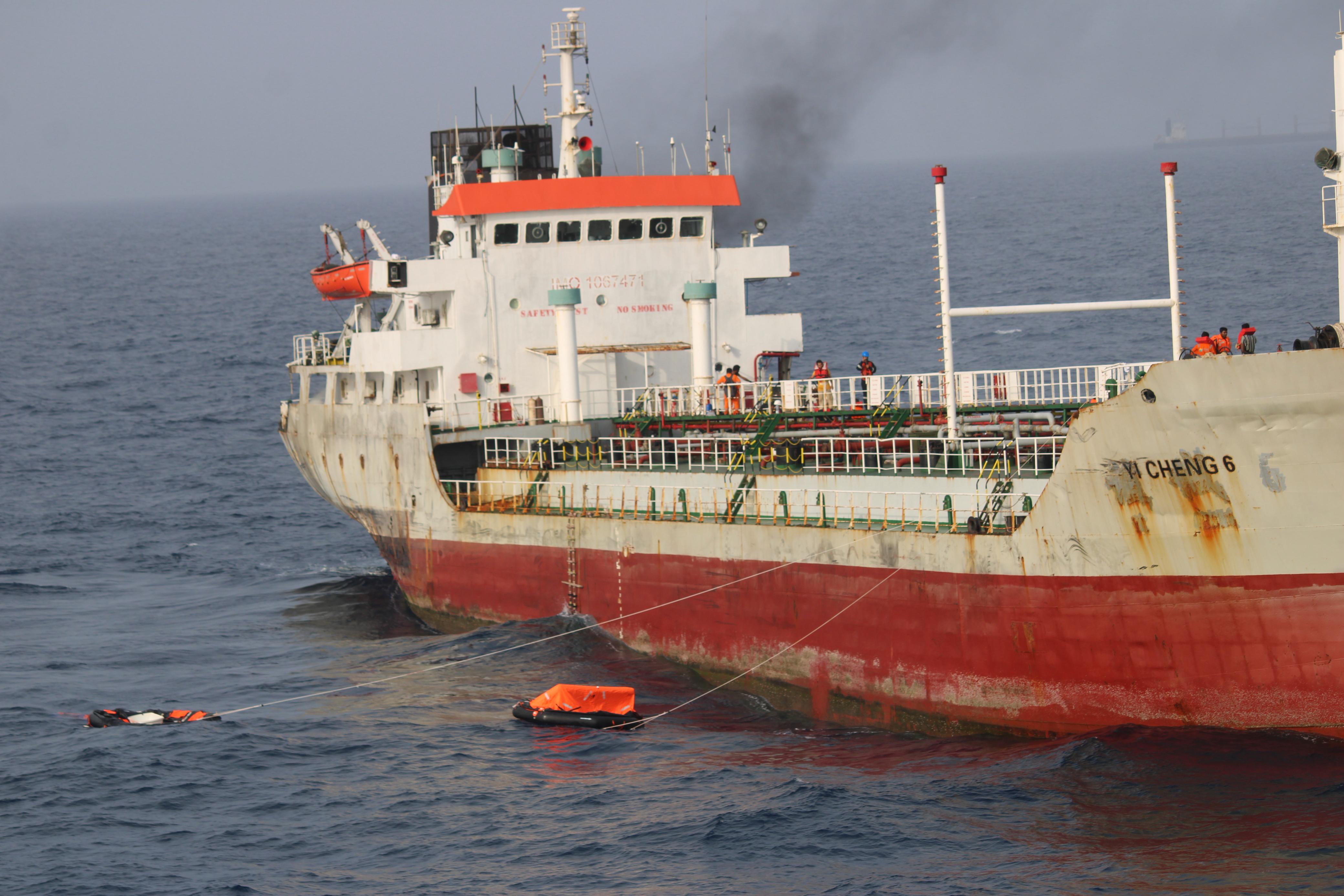 INDIAN NAVY LEADS CRITICAL FIREFIGHTING AND RESCUE OPERATIONS ON PALAU-FLAGGED TANKER MT YI CHENG 6
