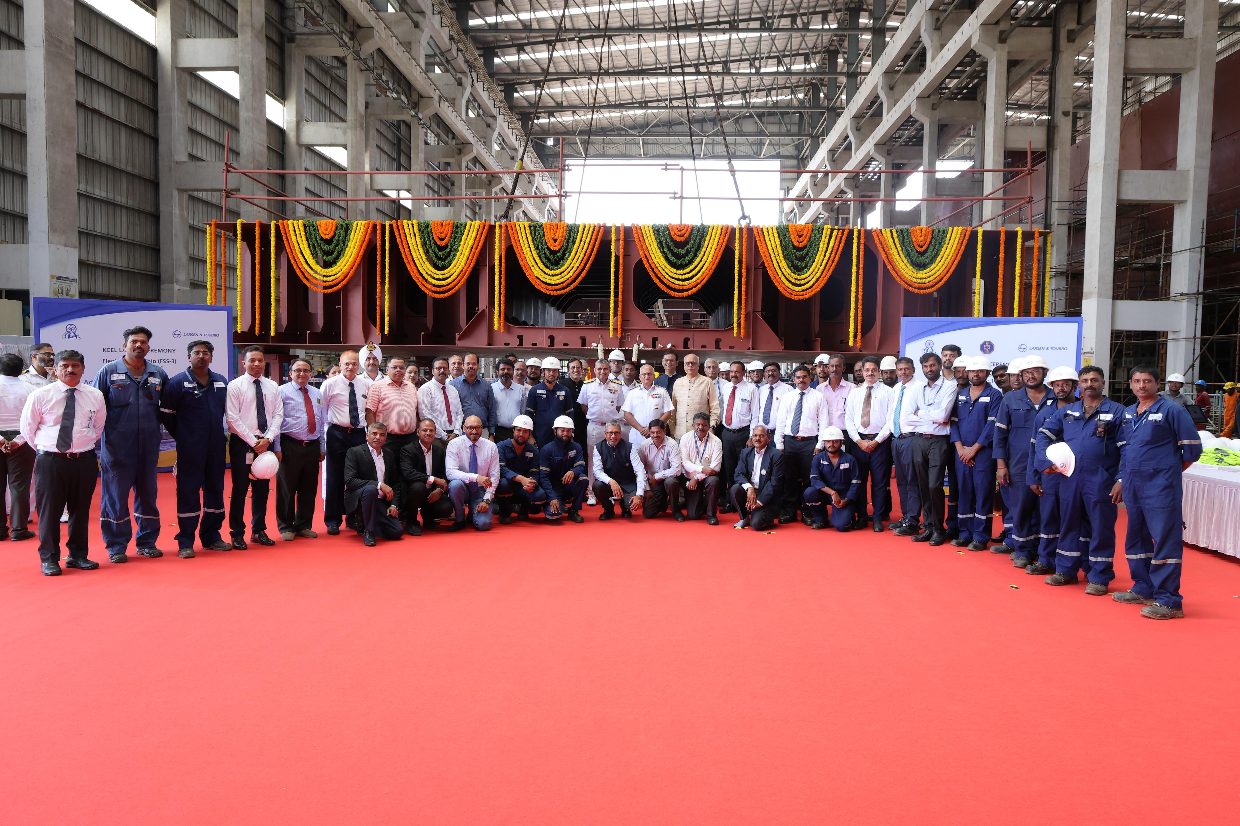 KEEL LAYING OF THIRD FLEET SUPPORT SHIP FOR INDIAN NAVY