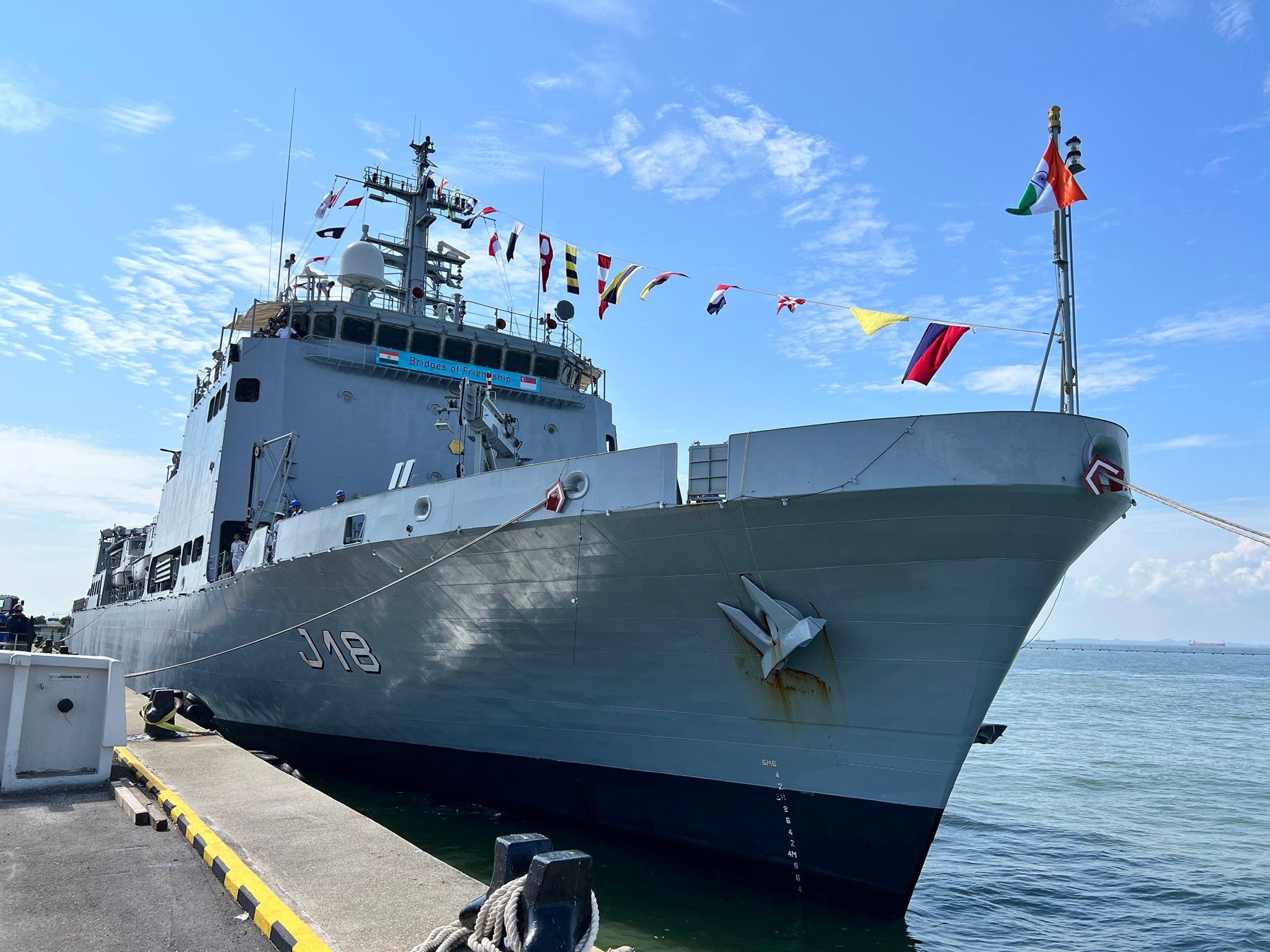 INS SANDHAYAK IN CHANGI NAVAL BASE, SINGAPORE