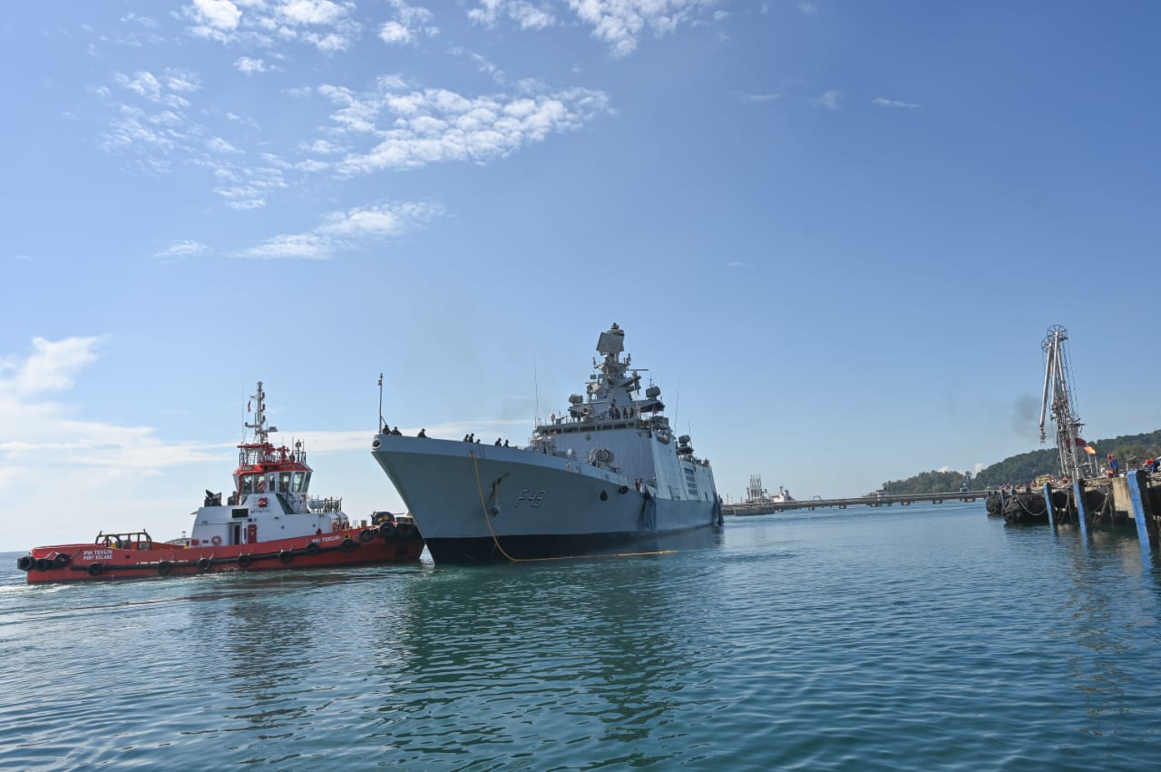  INDIAN NAVAL SHIP SAHYADRI VISITS KEMAMAN, MALAYSIA OPERATIONAL DEPLOYMENT TO SOUTH CHINA SEA AND INDO-PACIFIC