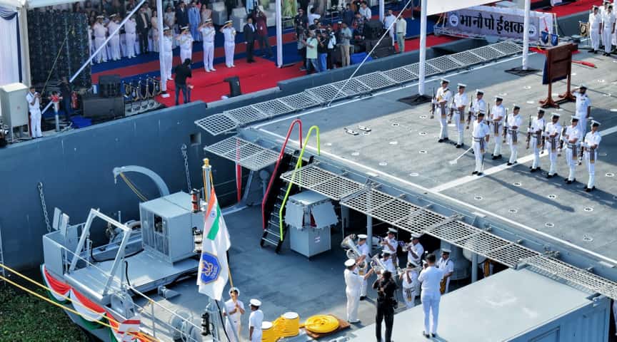COMMISSIONING OF INS IKSHAK, THIRD OF THE SVL CLASS SHIP