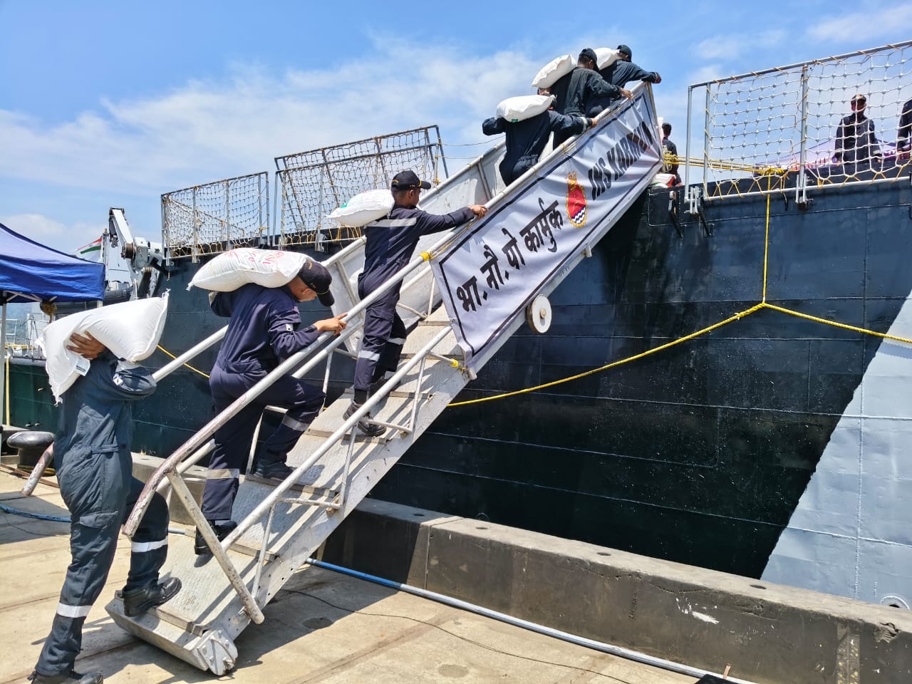 OPERATION BRAHMA - INDIAN NAVAL SHIPS SAIL WITH RELIEF MATERIAL