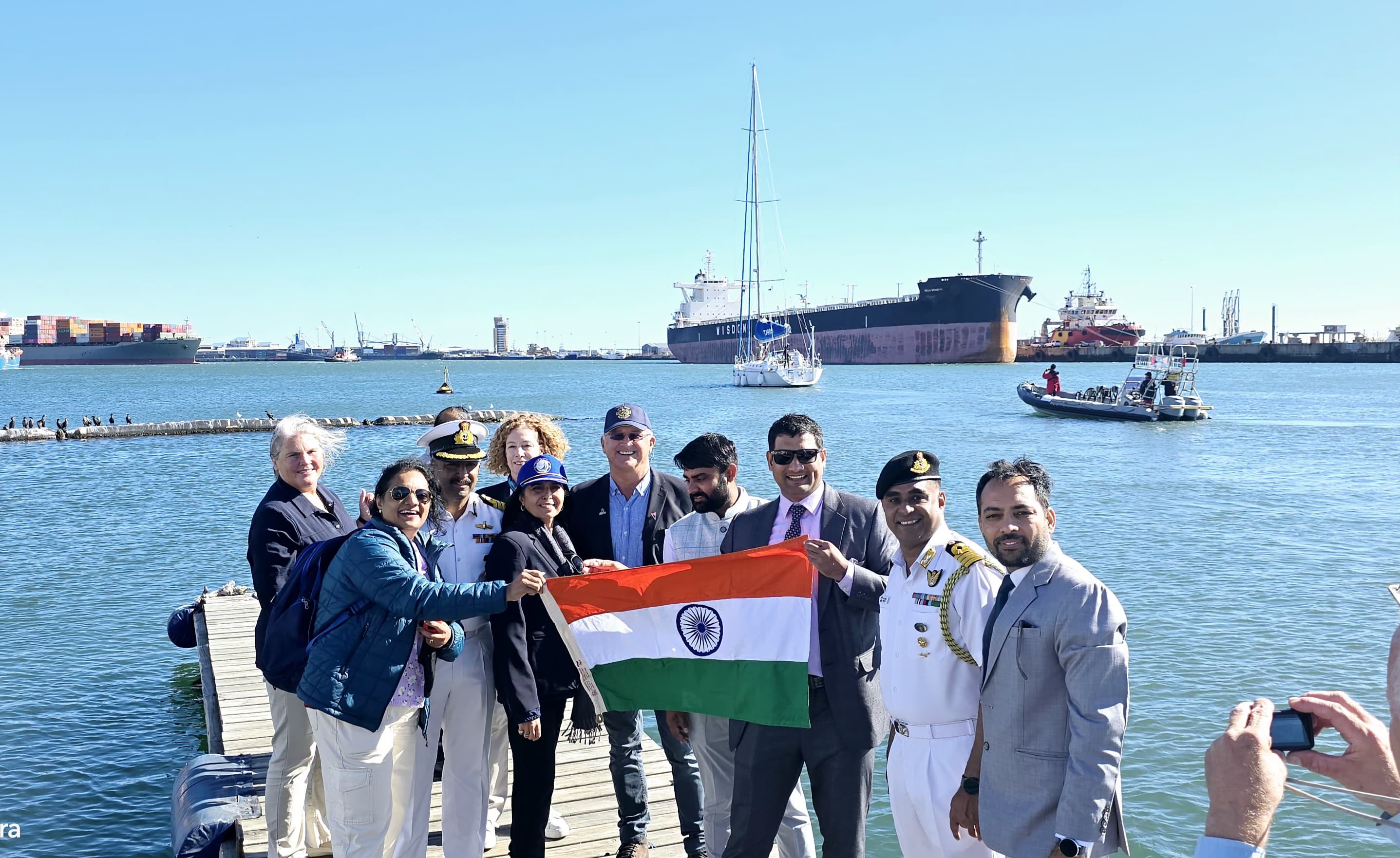 INSV TARINI FLAGGED OFF FROM CAPE TOWN FOR THE FINAL LEG OF THE NAVIKA SAGAR PARIKRAMA II EXPEDITION