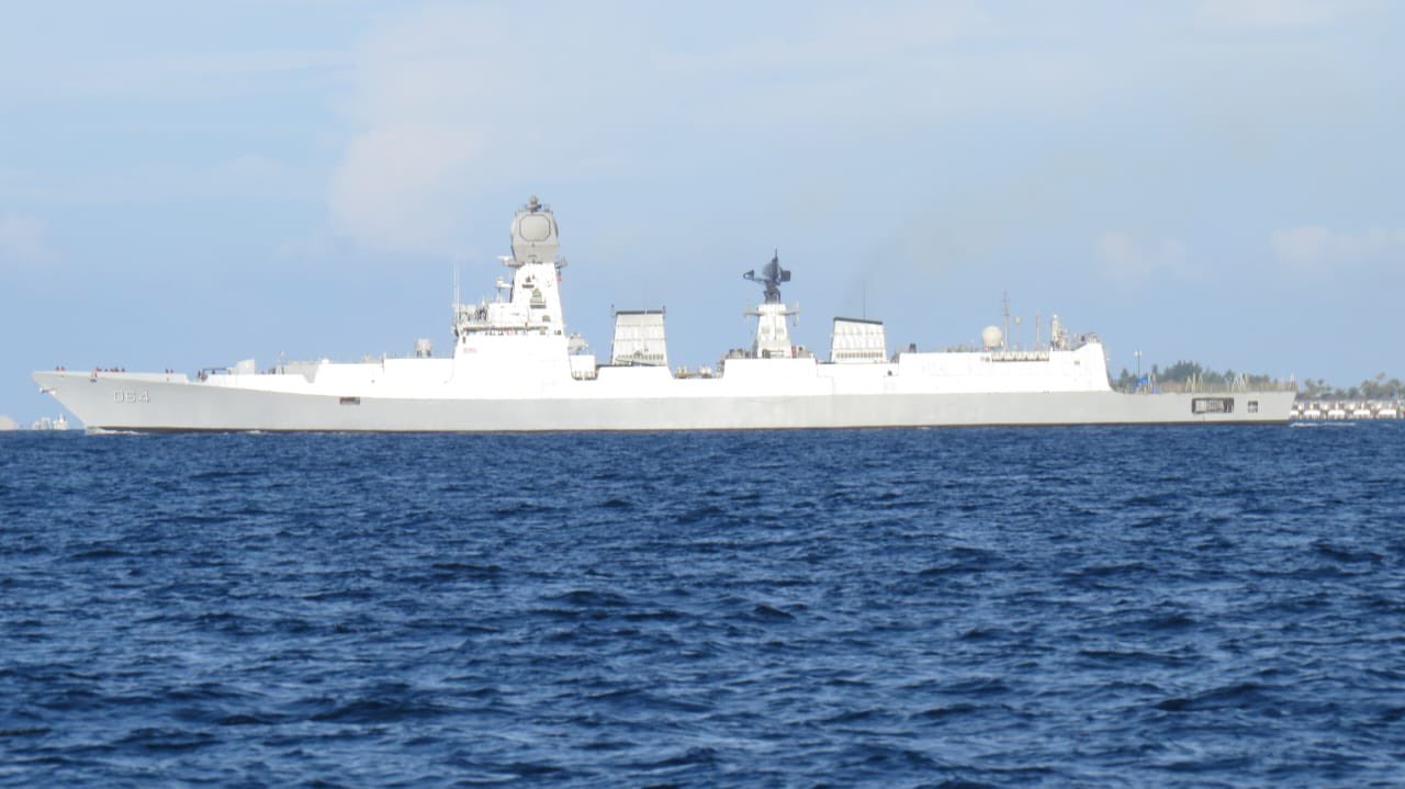  INS KOCHI ARRIVES AT MALE, MALDIVES FOR HANDING OVER MNDF CGS HURAVEE