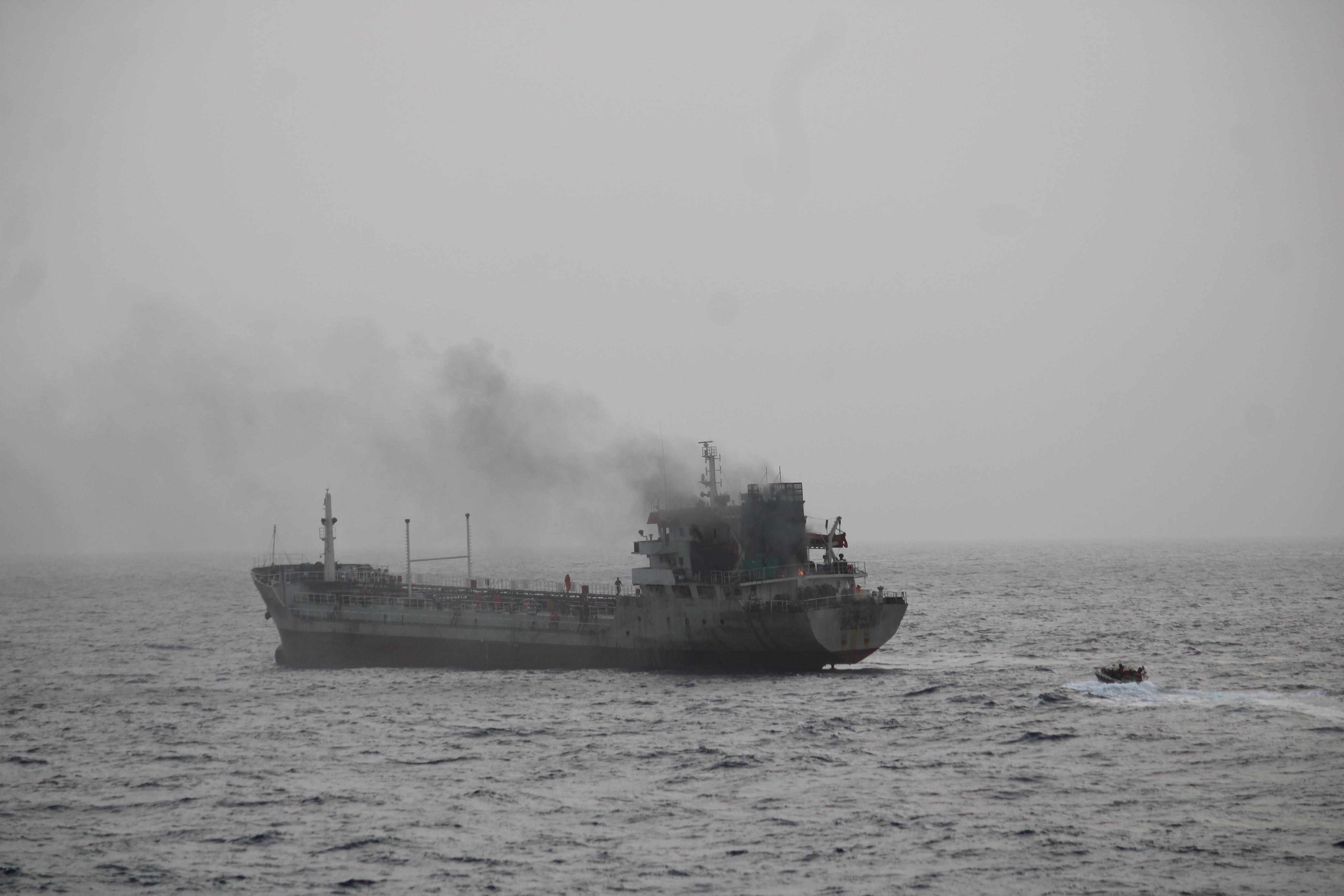 INDIAN NAVY LEADS CRITICAL FIREFIGHTING AND RESCUE OPERATIONS ON PALAU-FLAGGED TANKER MT YI CHENG 6