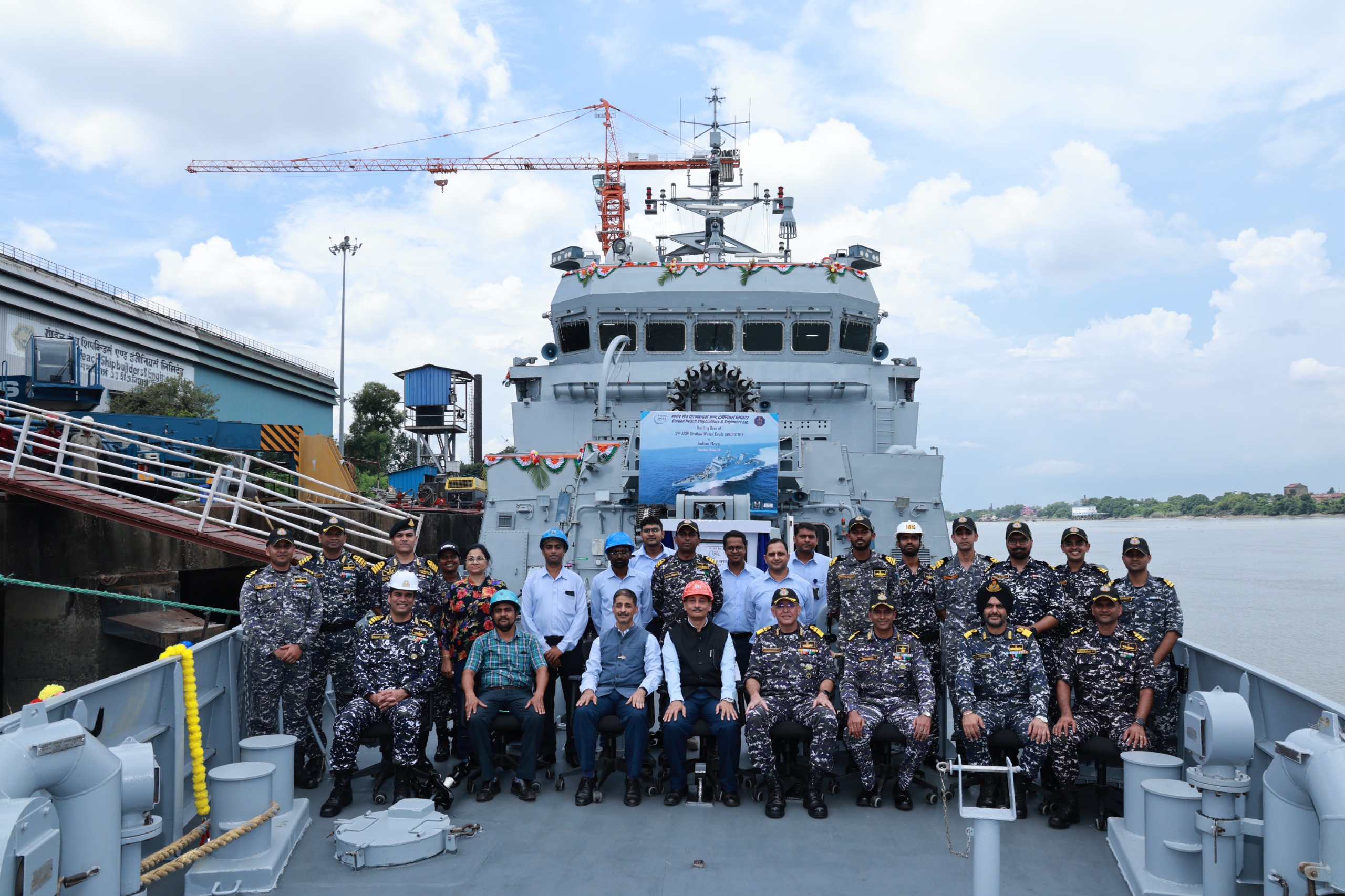 DELIVERY OF ANDROTH, (SECOND ANTI SUBMARINE WARFARE SHALLOW WATER CRAFT) TO THE INDIAN NAVY