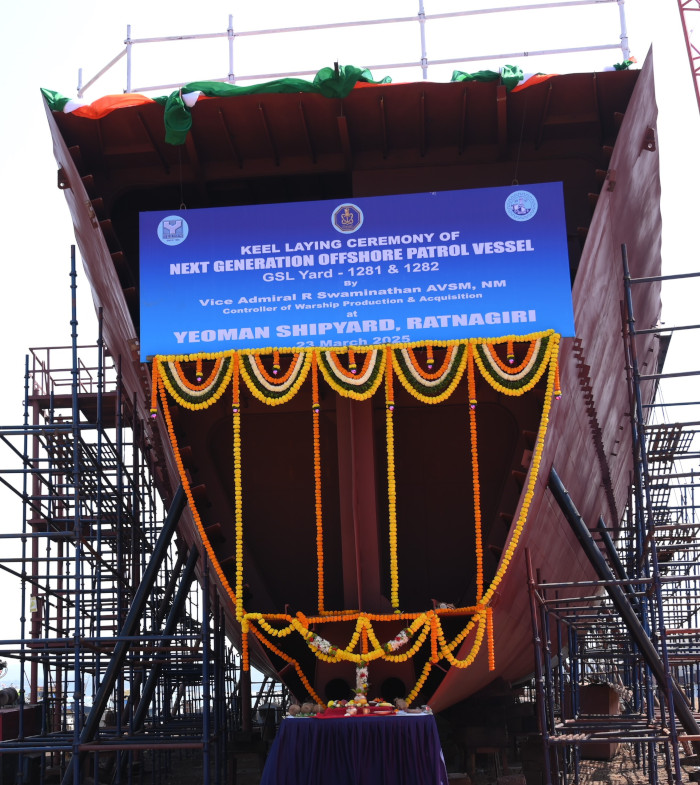 KEEL LAYING OF SECOND AND THIRD NEXT GENERATION OFFSHORE PATROL VESSELS (YARD 1281 AND 1282)
