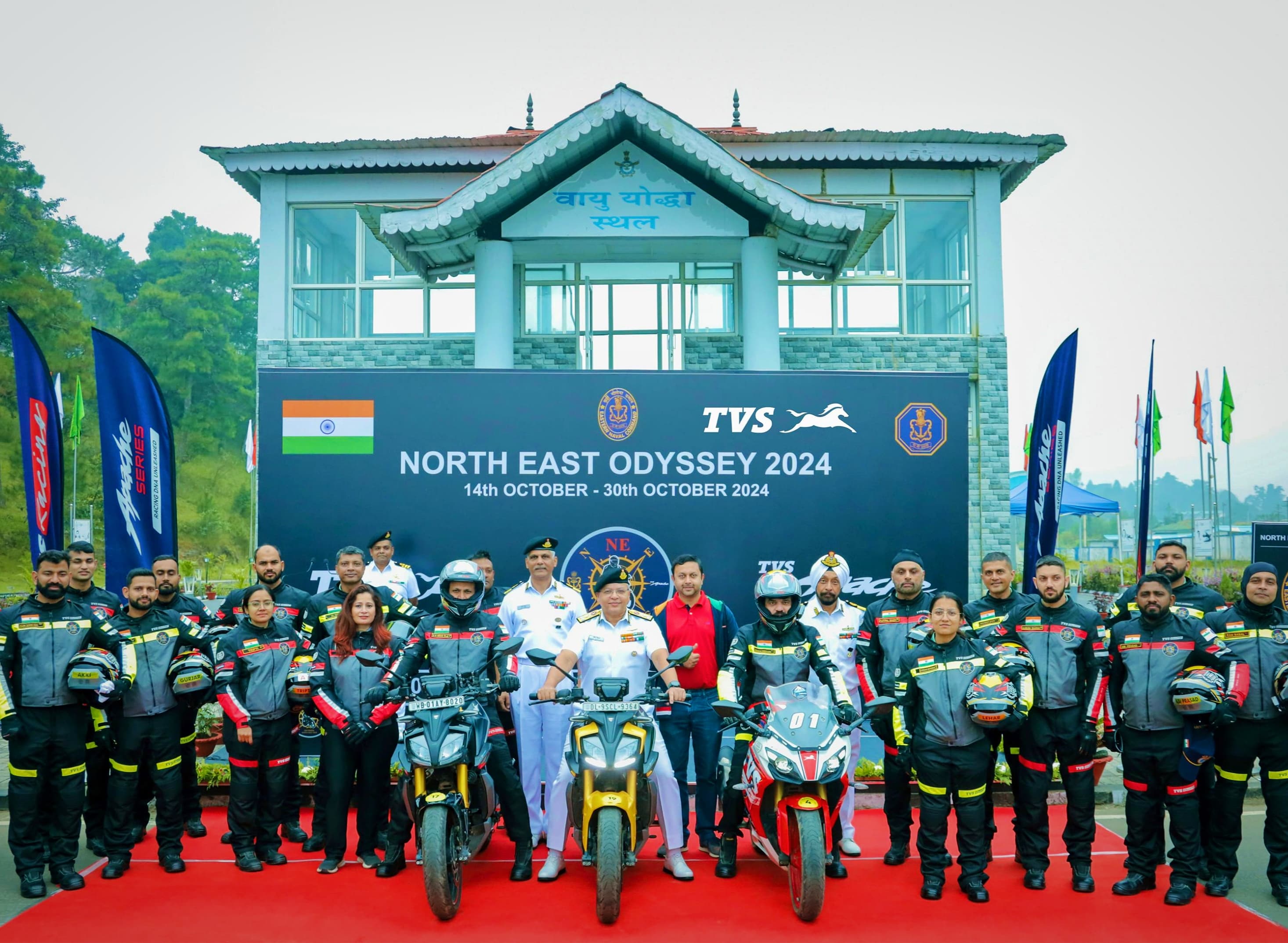 INDIAN NAVYS MOTORCYCLE EXPEDITION FLAGGED OFF