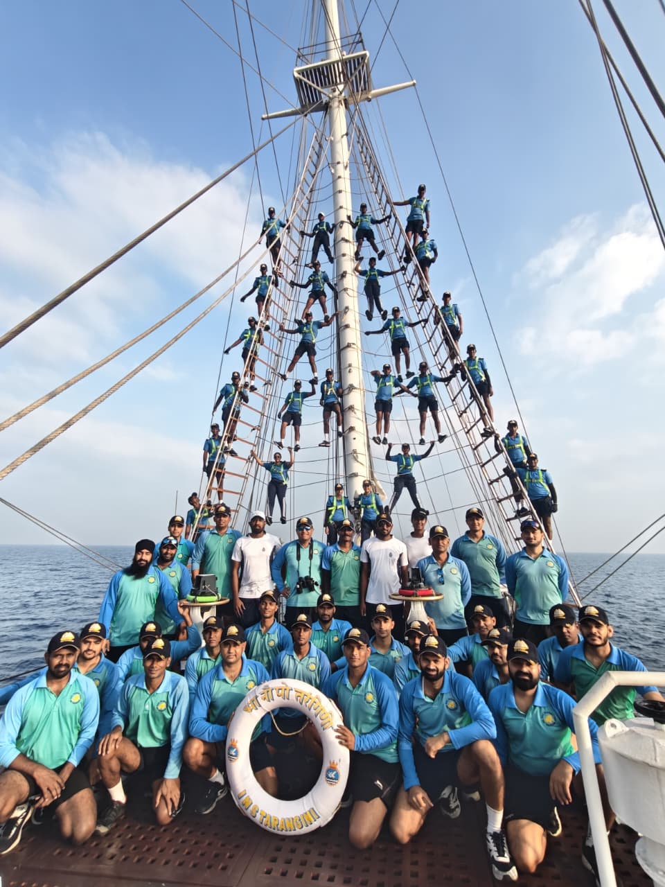  INS TARANGINI ARRIVES AT COLOMBO WITH SLN SEARIDERS EMBARKED FOR SEA TRAINING
