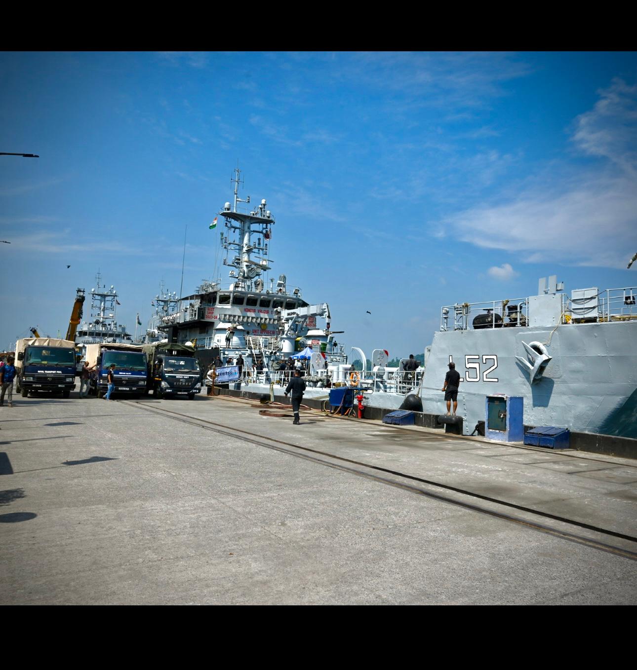 OPERATION BRAHMA - INDIAN NAVAL SHIPS SAIL WITH RELIEF MATERIAL