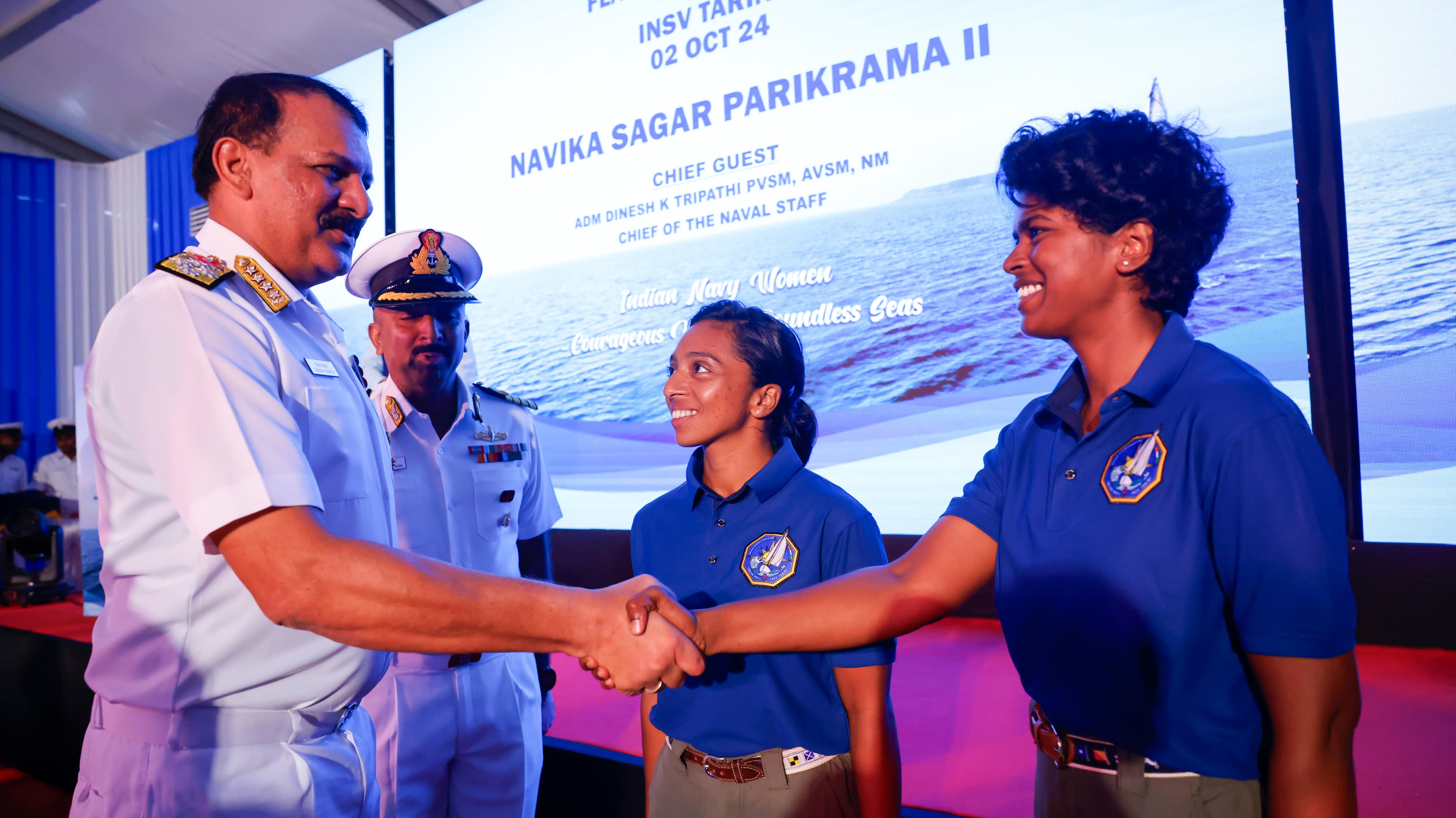 INSV Tarini Sails Out for Navika Sagar Parikrama II