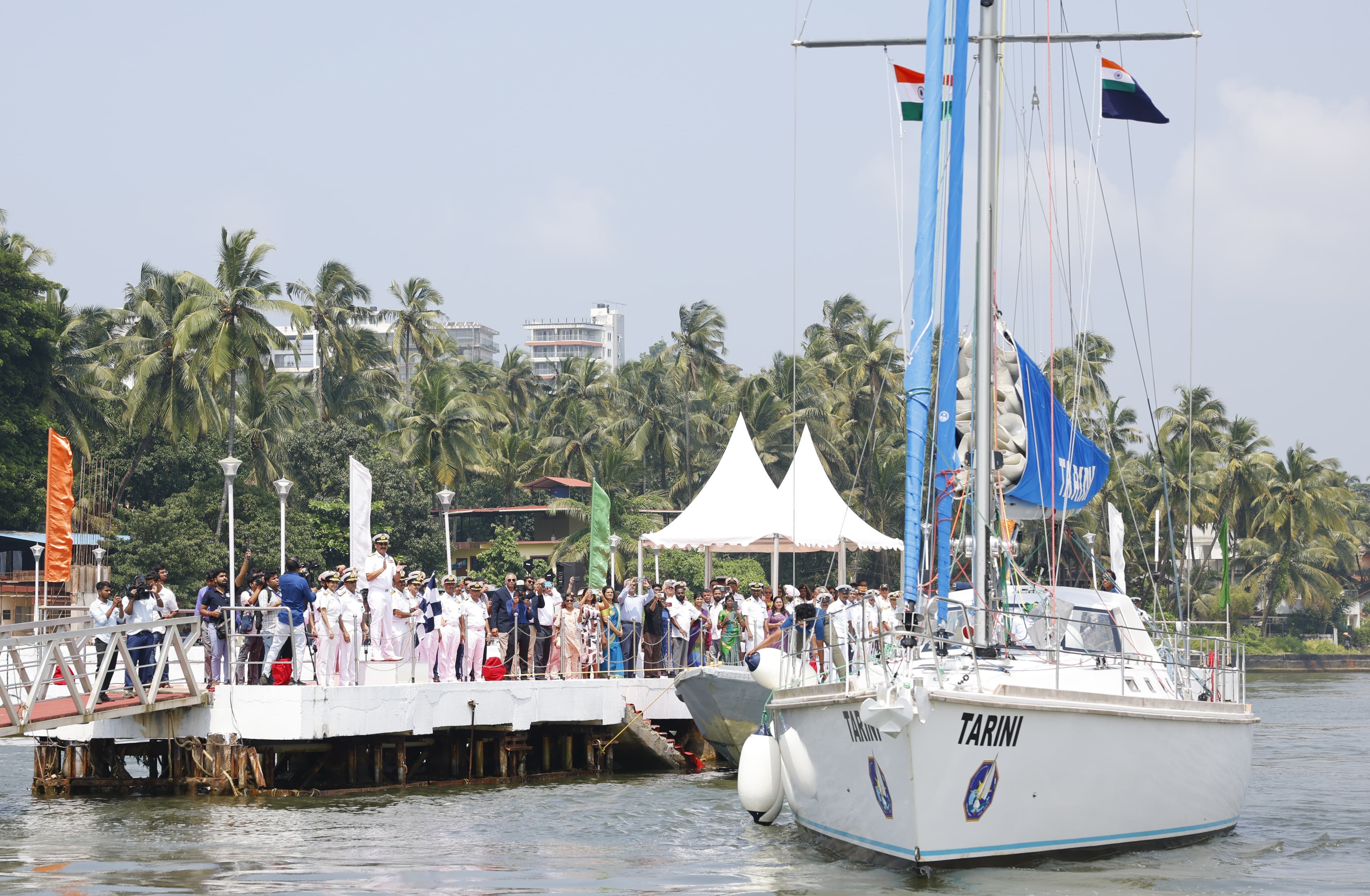 INSV Tarini Sails Out for Navika Sagar Parikrama II