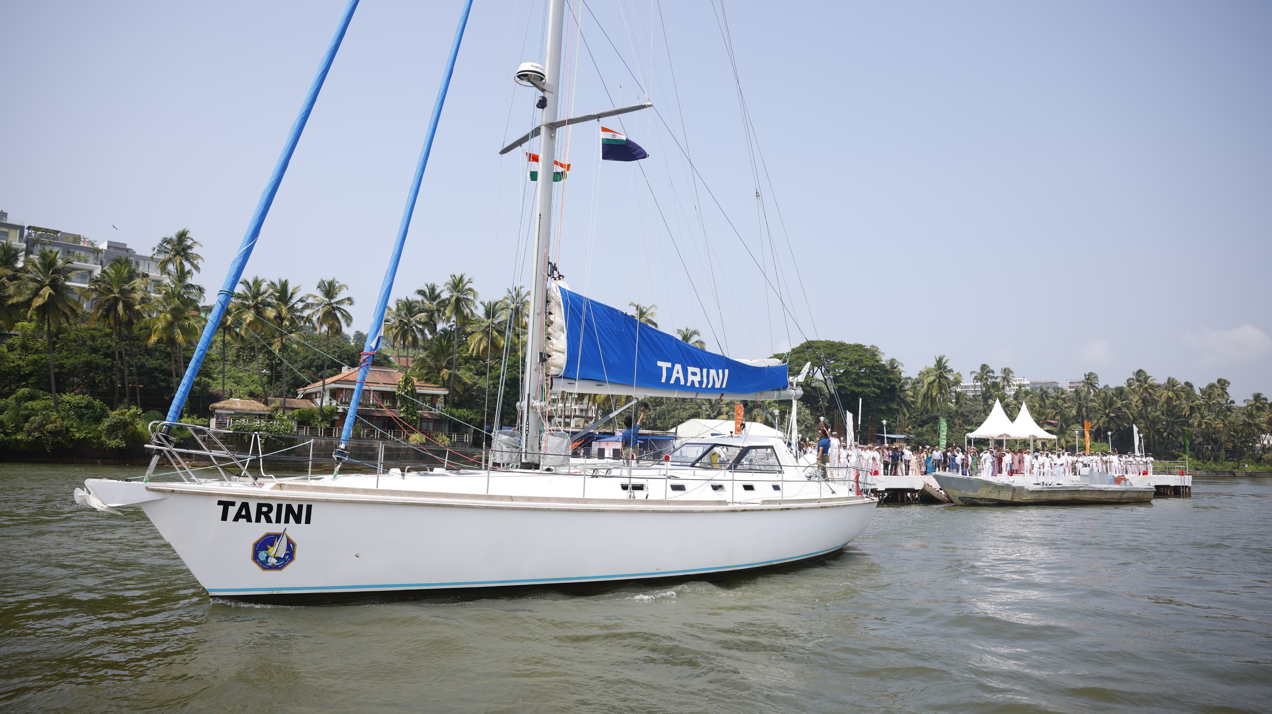 INSV Tarini Sails Out for Navika Sagar Parikrama II