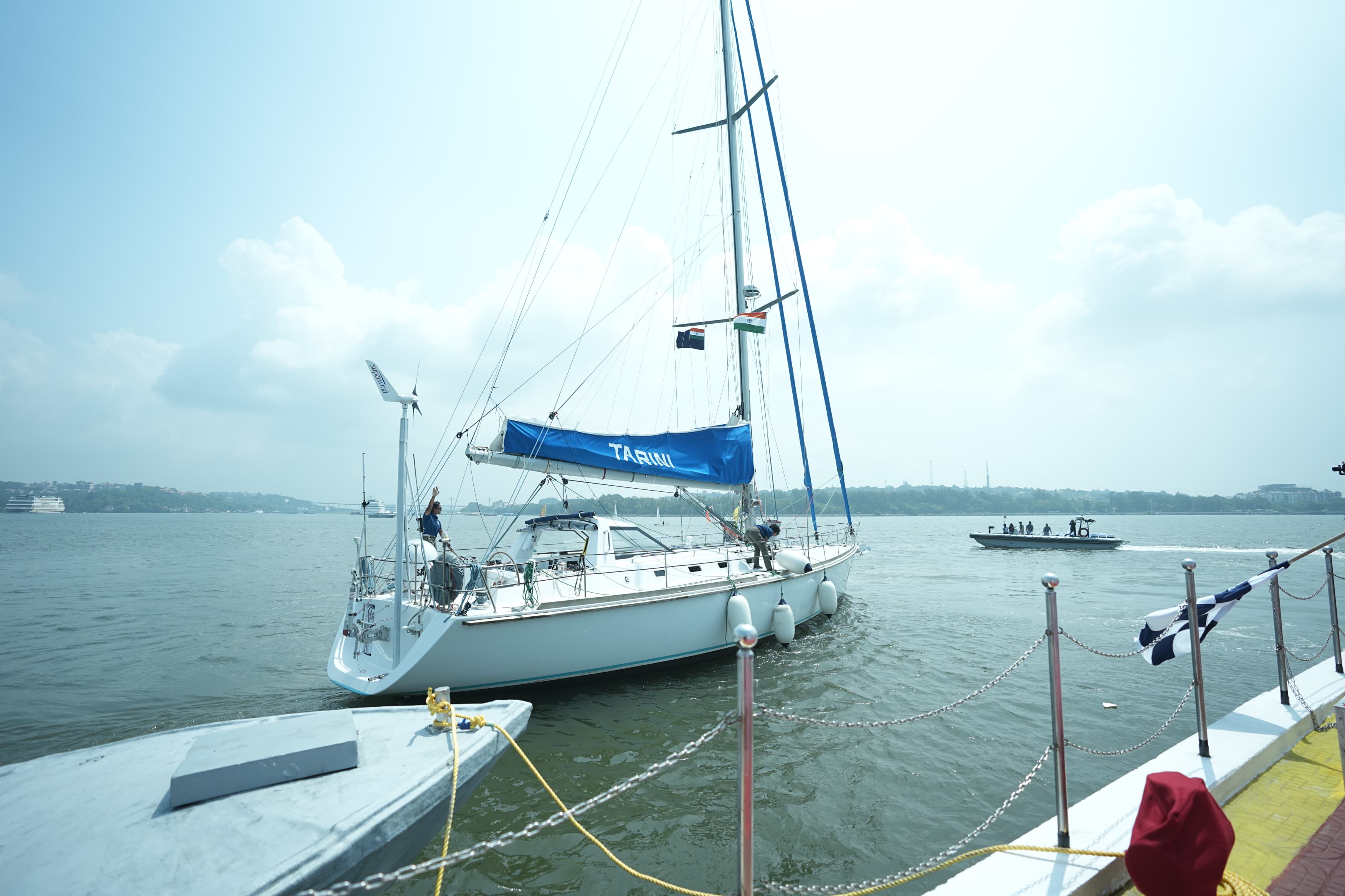 INSV Tarini Sails Out for Navika Sagar Parikrama II