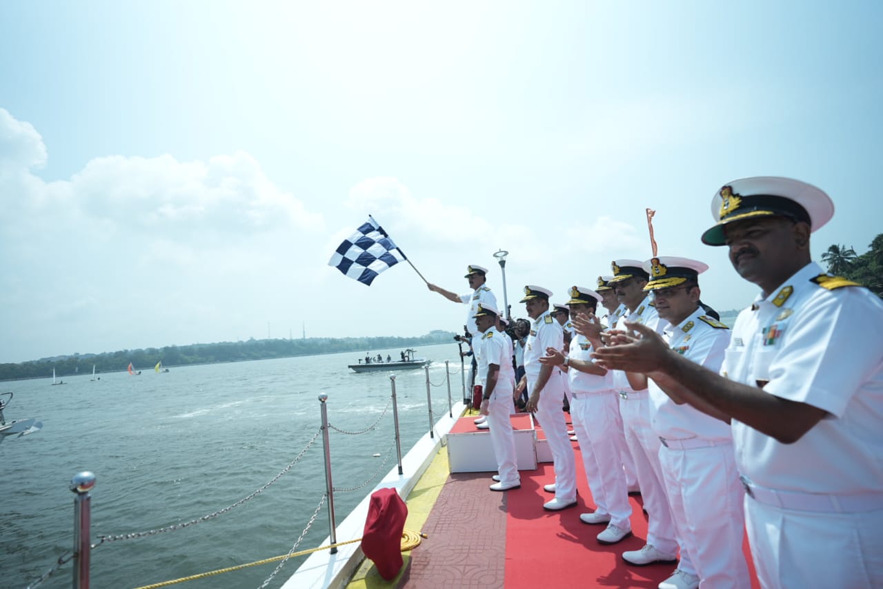 INSV Tarini Sails Out for Navika Sagar Parikrama II