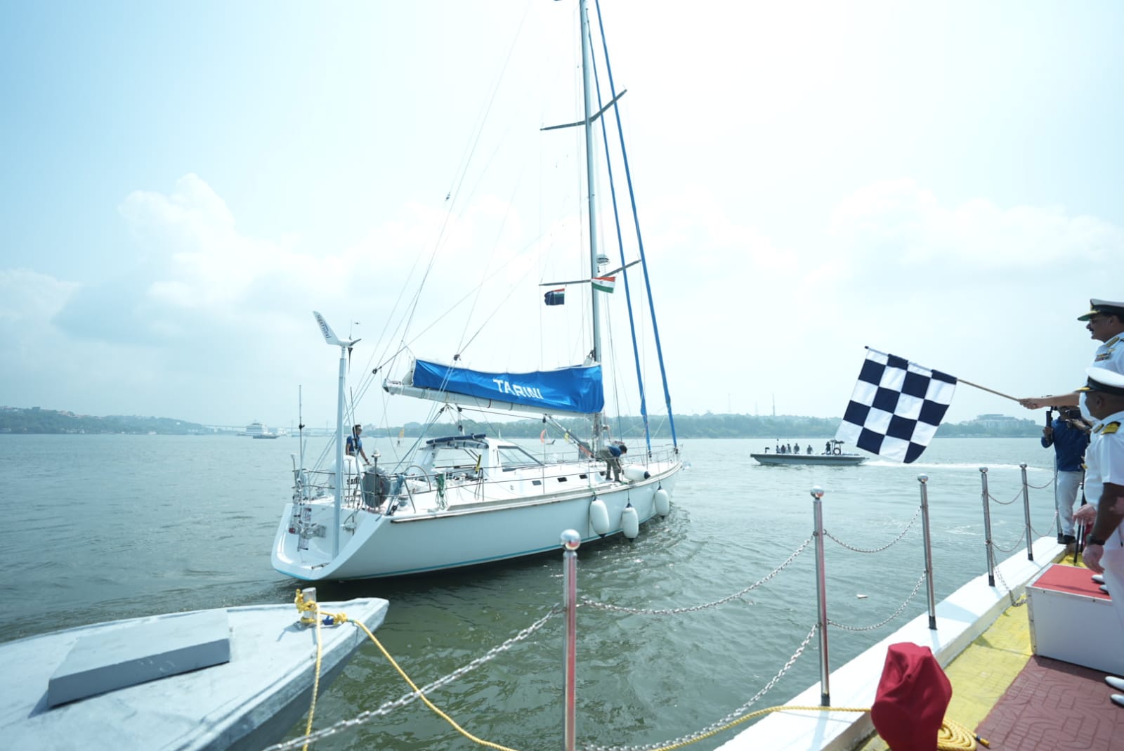 INSV Tarini Sails Out for Navika Sagar Parikrama II