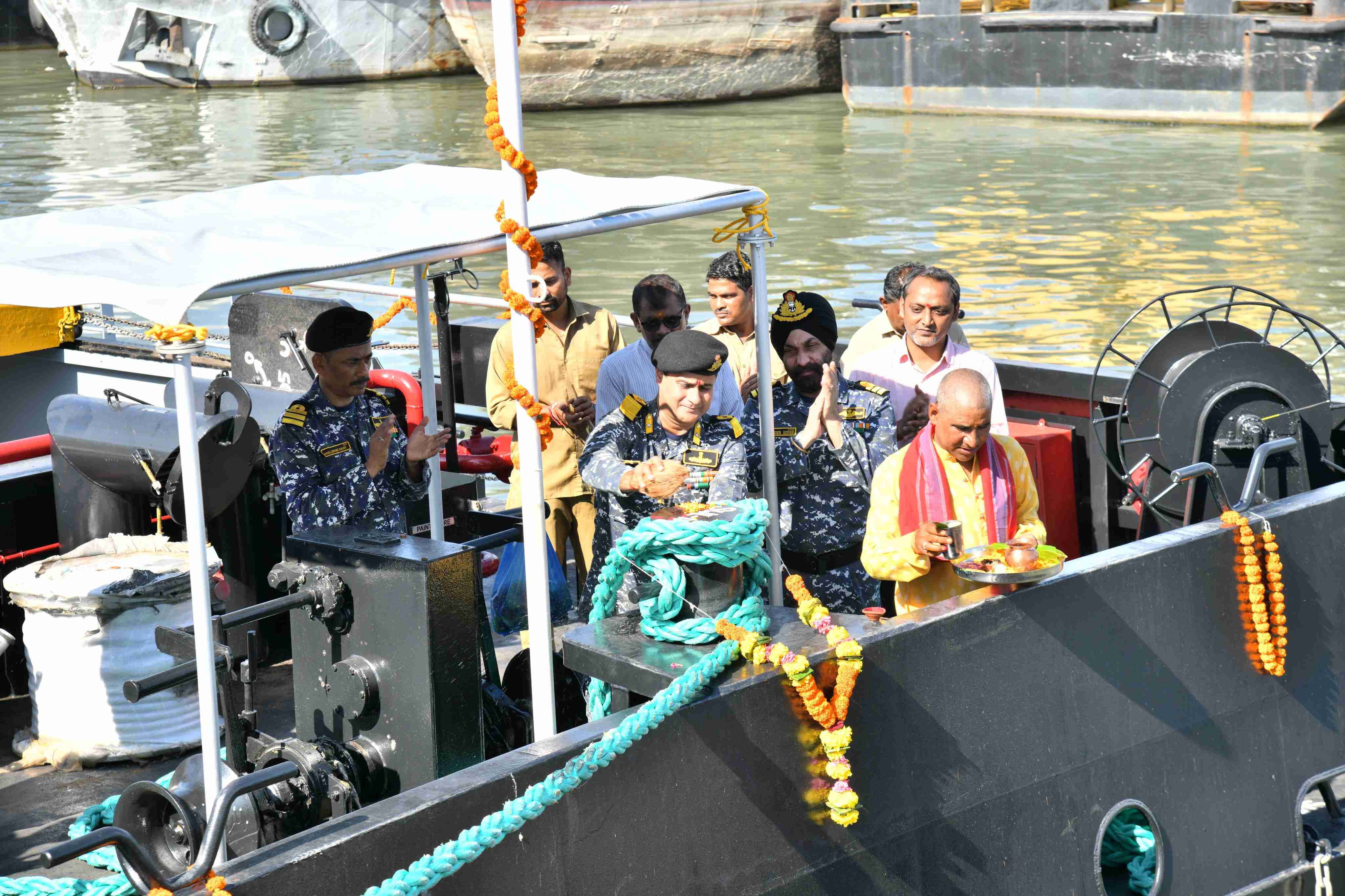 Delivery of Ammunition Cum Torpedo Cum Missile Barge, LSAM 21 (Yard 131)