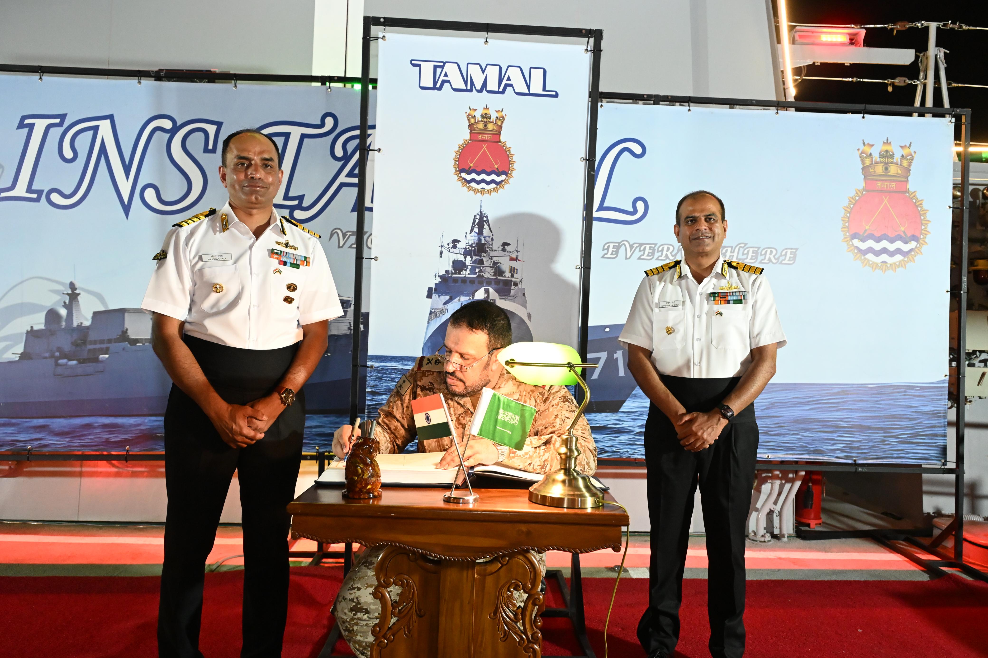 INDIAN NAVAL WARSHIPS INS TAMAL AND INS SURAT DEPART JEDDAH, SAUDI ARABIA