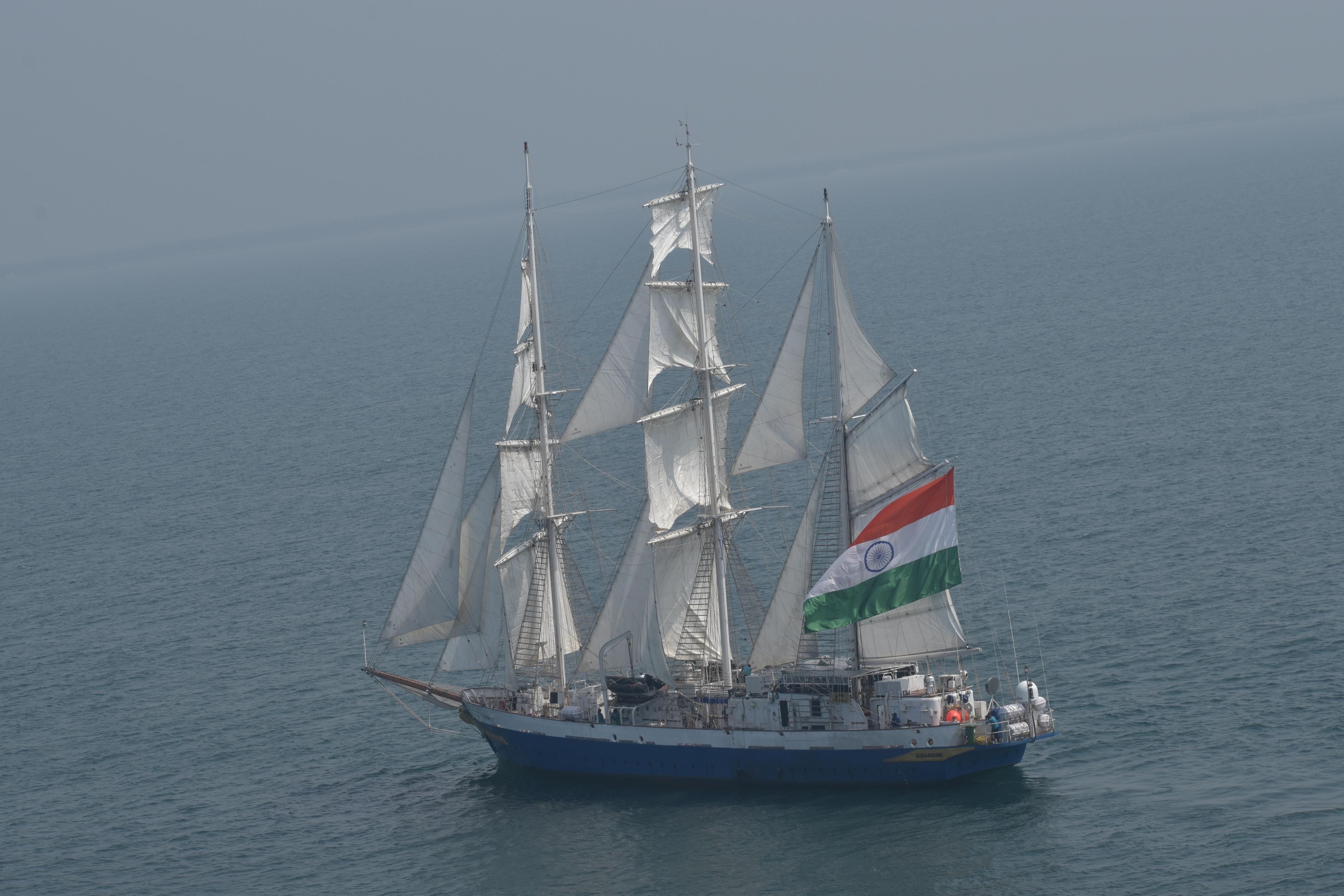 INDIAN NAVAL SAIL TRAINING SHIP INS SUDARSHINI MAKES FIRST PORT CALL OF LOKAYAN 26 AT SALALAH, OMAN 