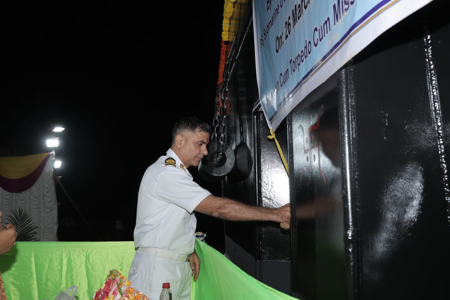 LAUNCH OF TENTH AMMUNITION CUM TORPEDO CUM MISSILE  (ACTCM) BARGE, LSAM 24 (YARD 134)