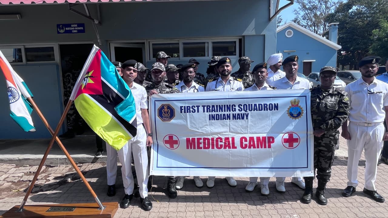  INDIAN NAVY STRENGTHENS TIES WITH MOZAMBIQUE NAVY DURING PORT CALL OF FIRST TRAINING SQUADRON AT MAPUTO