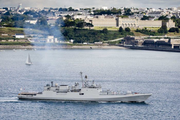 INS Tabar at Port of Brest, France