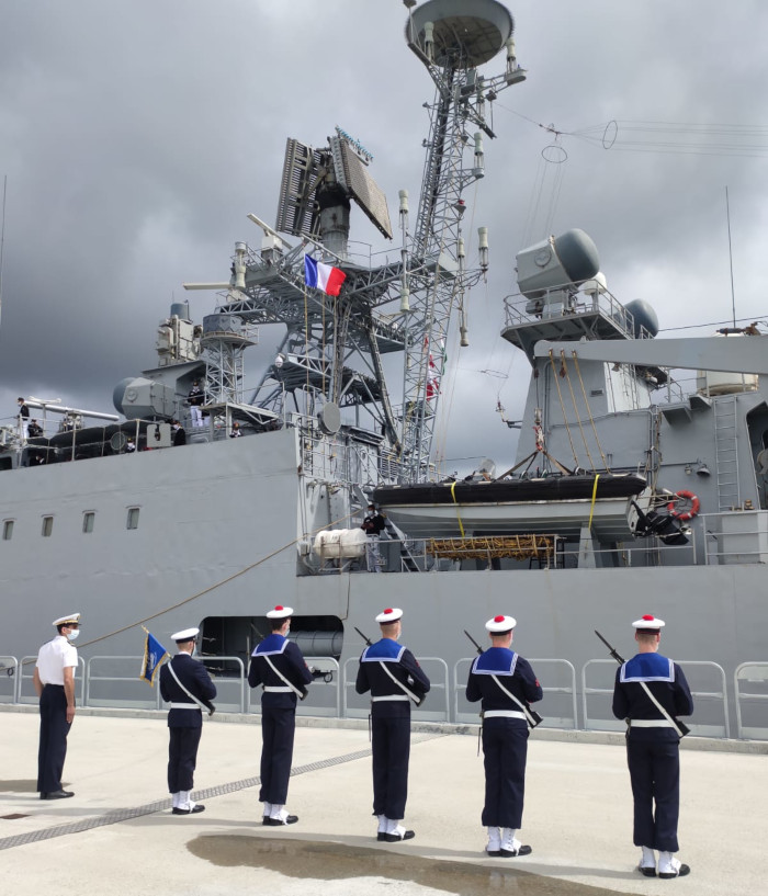 INS Tabar at Port of Brest, France