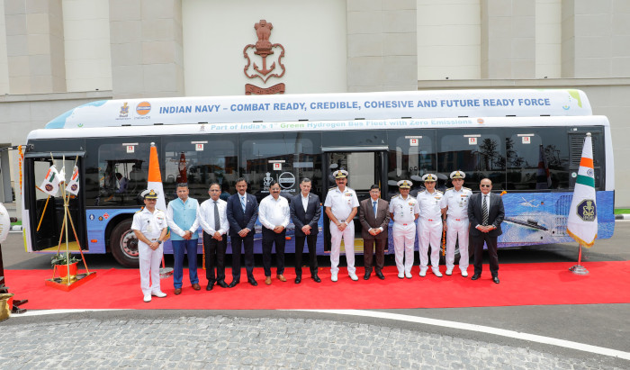 Handing Over of Hydrogen Bus by Indian Oil Corporation Limited to Indian Navy