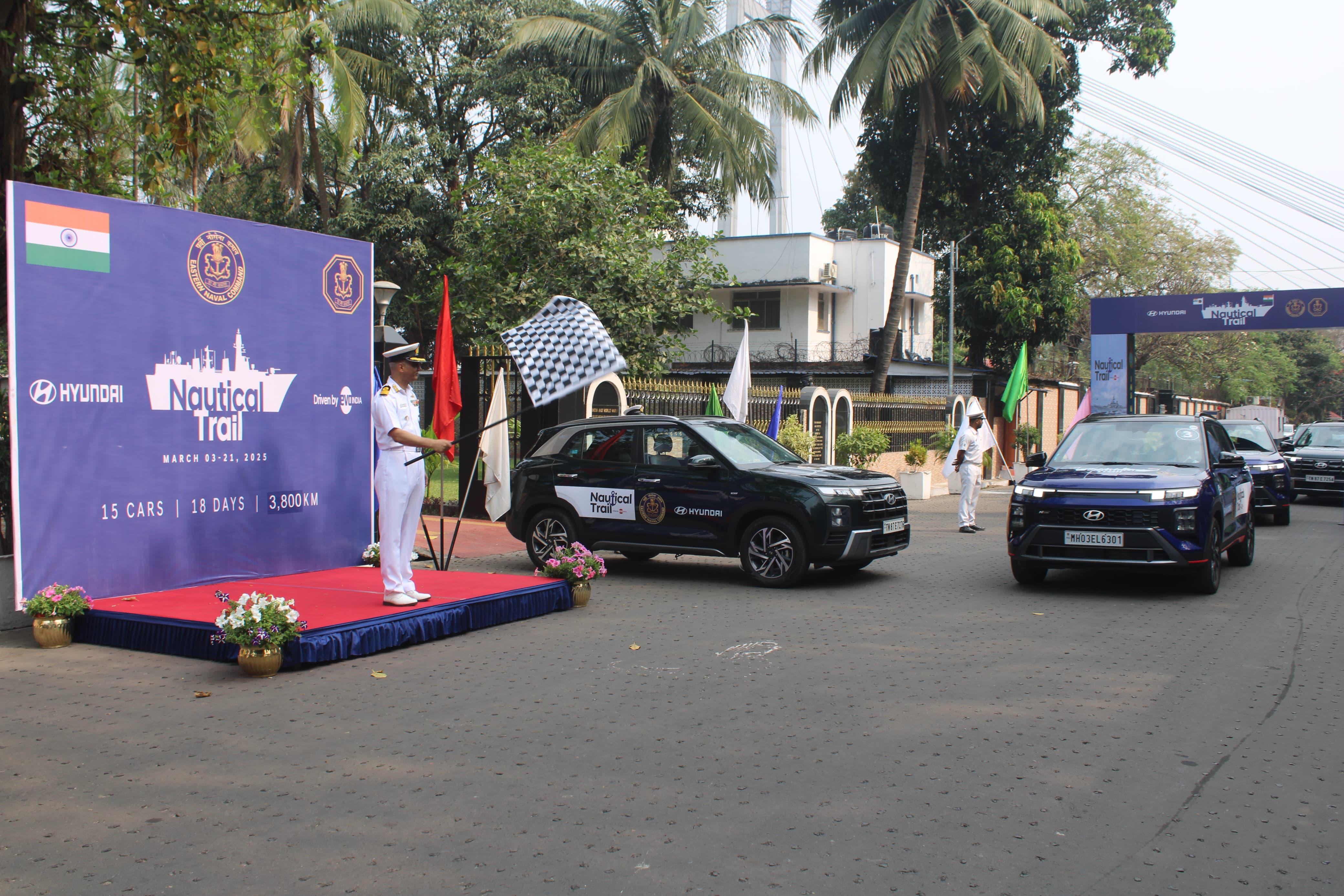 INDIAN NAVY'S MOTOR CAR RALLY ON EAST COAST FLAGGED OFF FROM KOLKATA