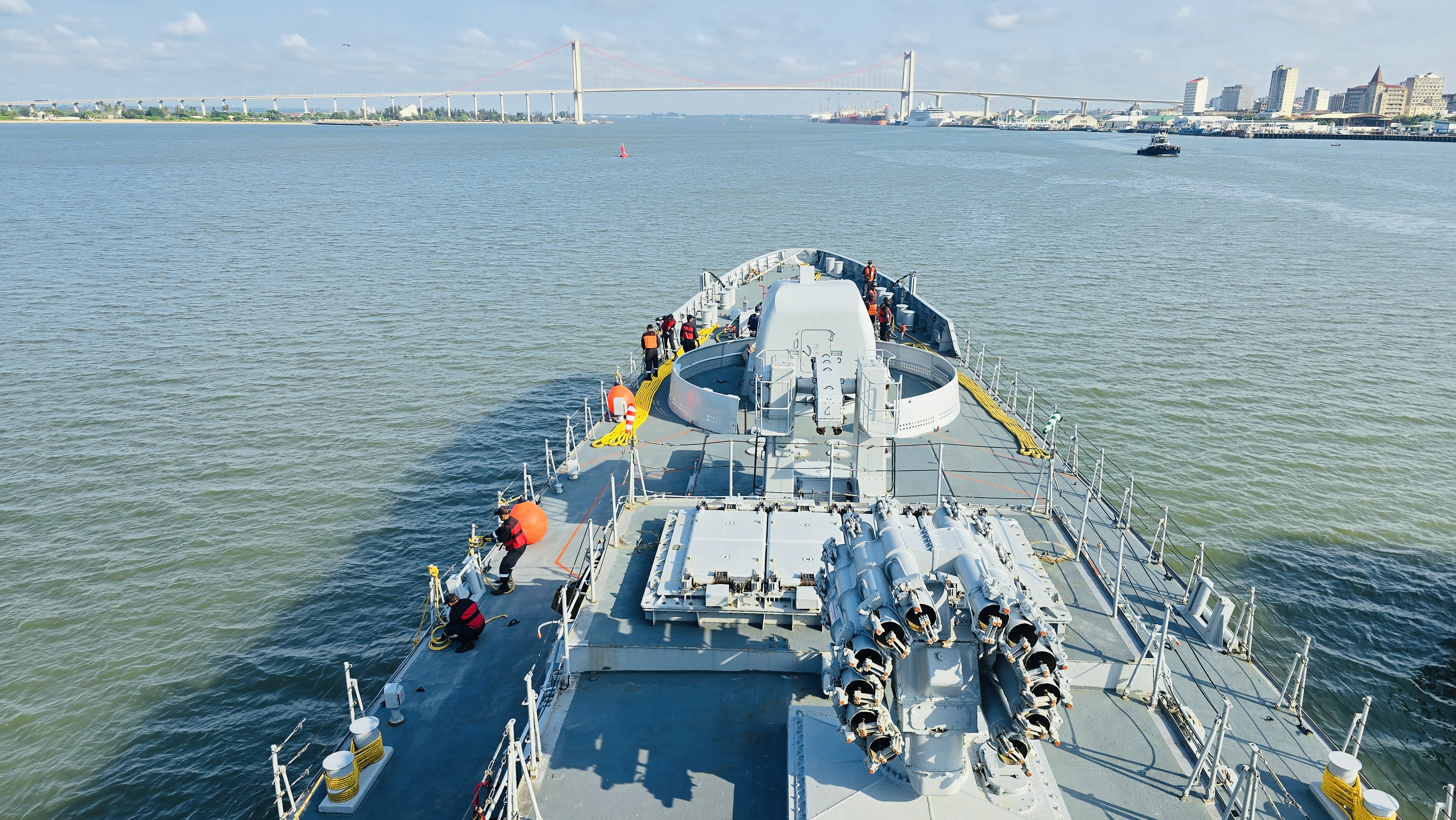  INDIAN NAVAL SHIP TRIKAND MAKES PORT CALL AT MAPUTO, MOZAMBIQUE