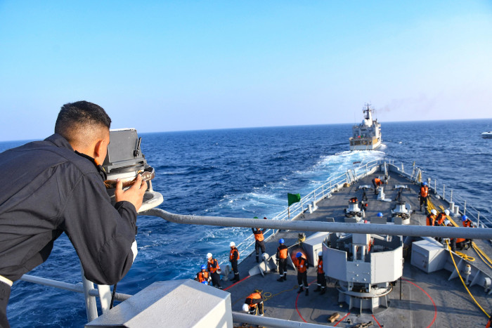 Sea Training of 106 Integrated Officer Trainees Course (IOTC) Onboard First Training Squadron (1TS)